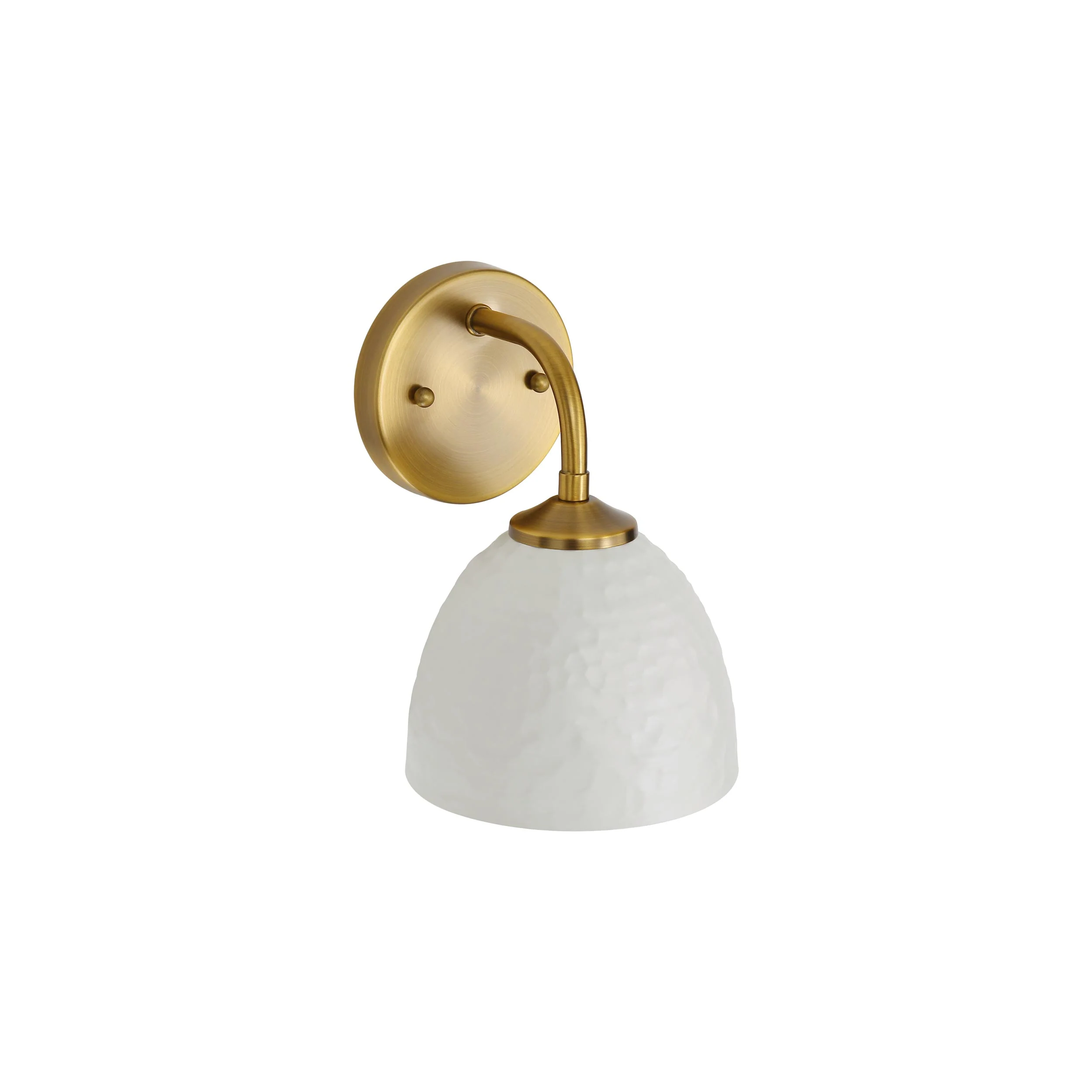 Shepard 1-light Wall Sconce in Modern Brass and Matte White shade - Image 4