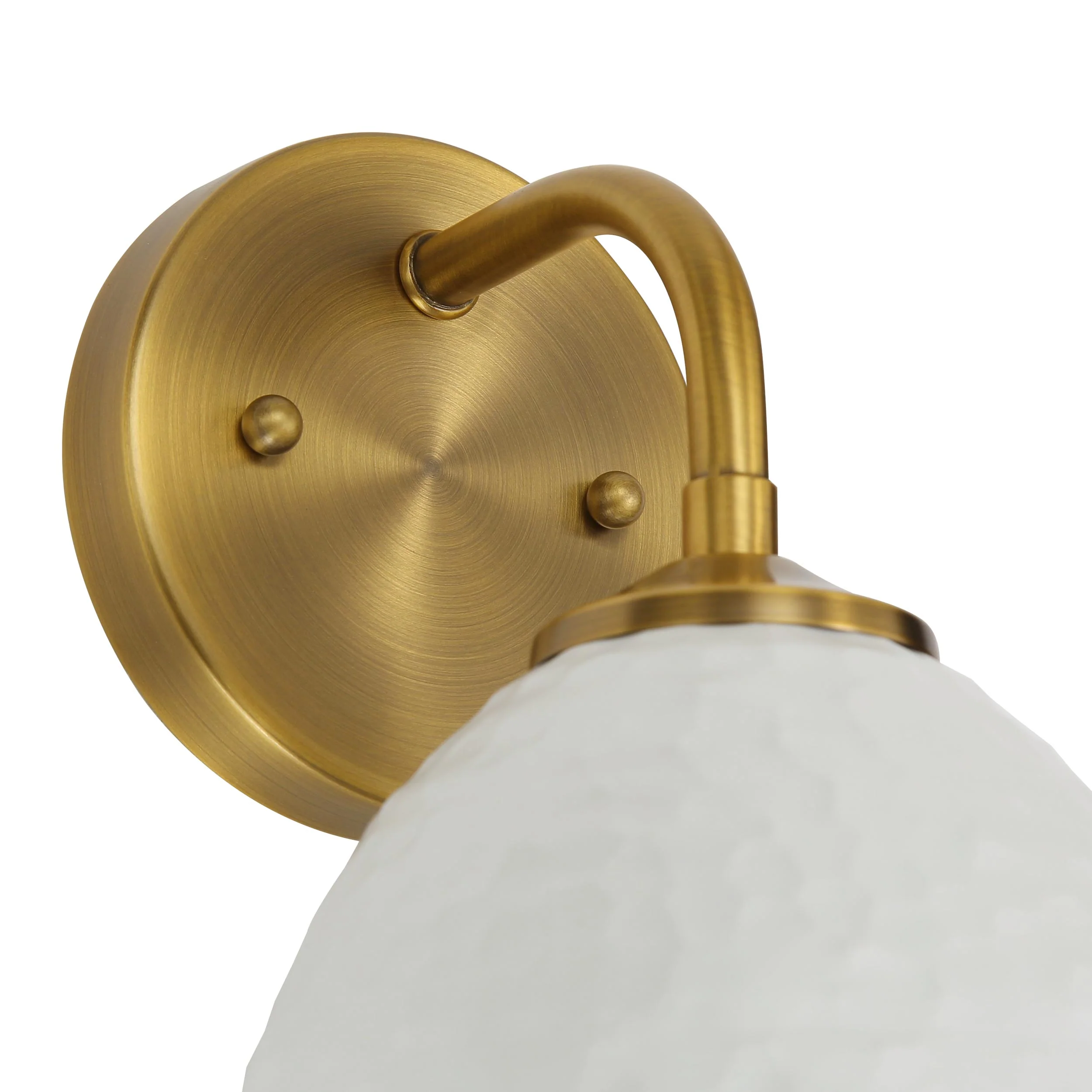 Shepard 1-light Wall Sconce in Modern Brass and Matte White shade - Image 6