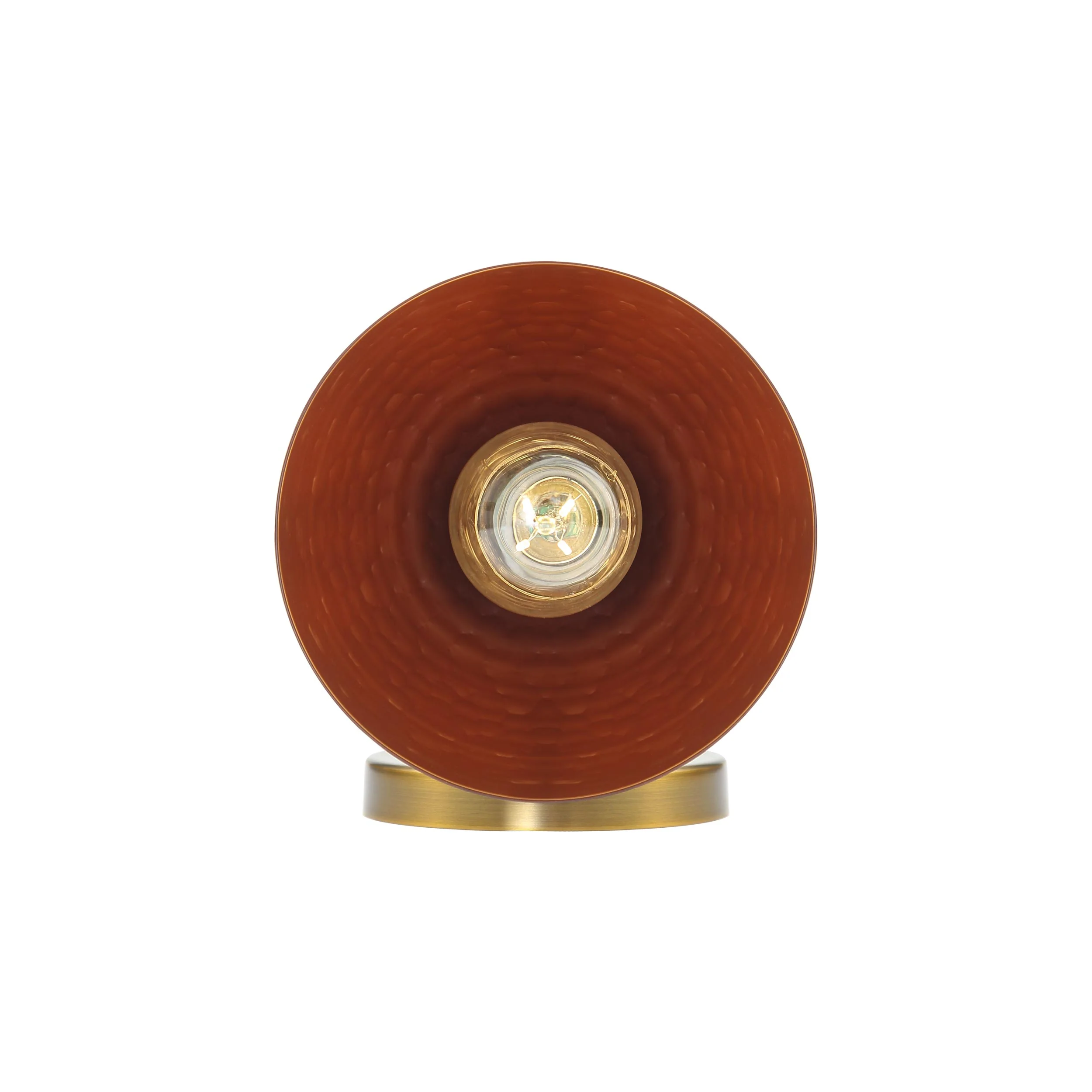 Shepard 1-light Wall Sconce in Modern Brass and Russet Clay shade - Image 4