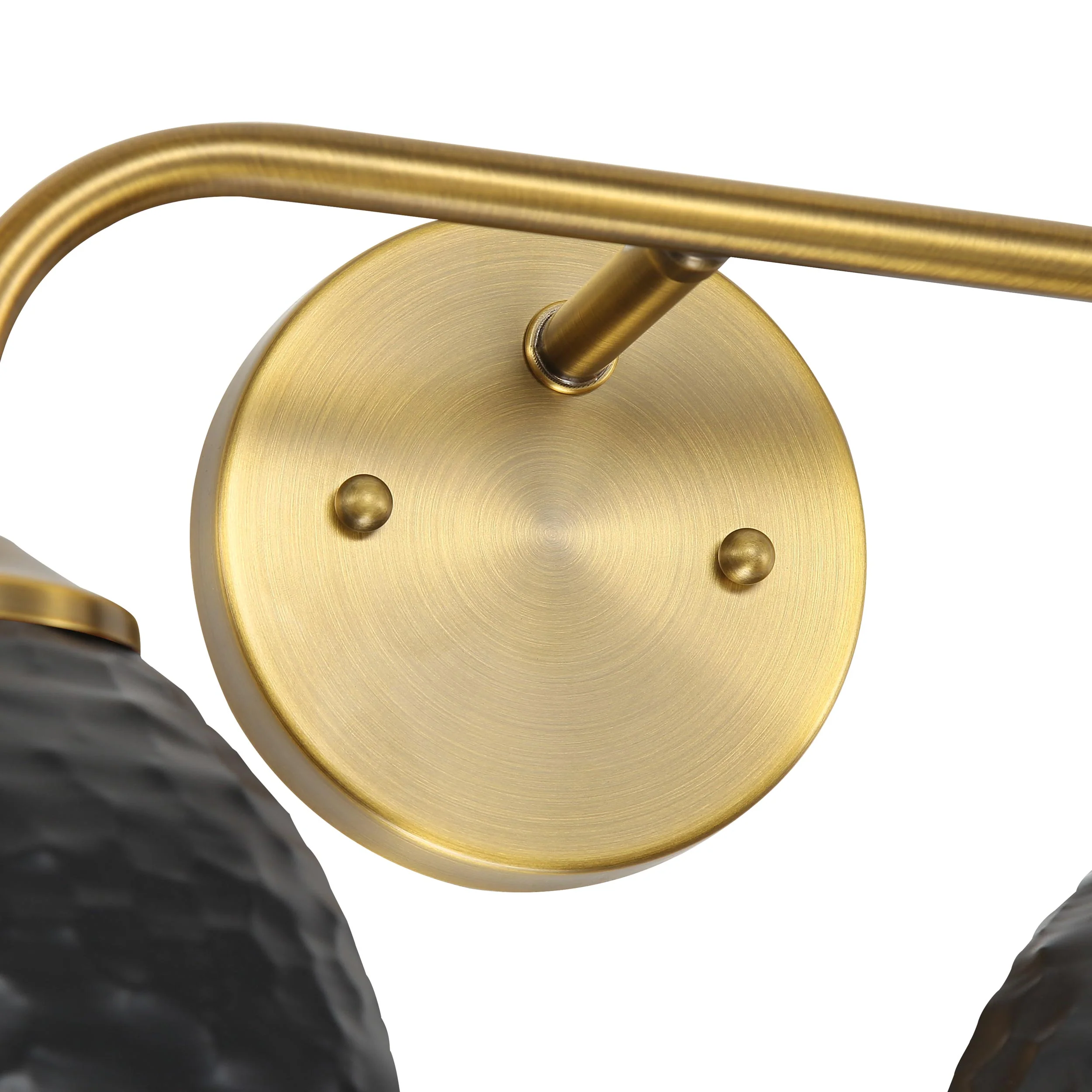 Shepard 2-light Vanity in Modern Brass and Matte Black shade - Image 5
