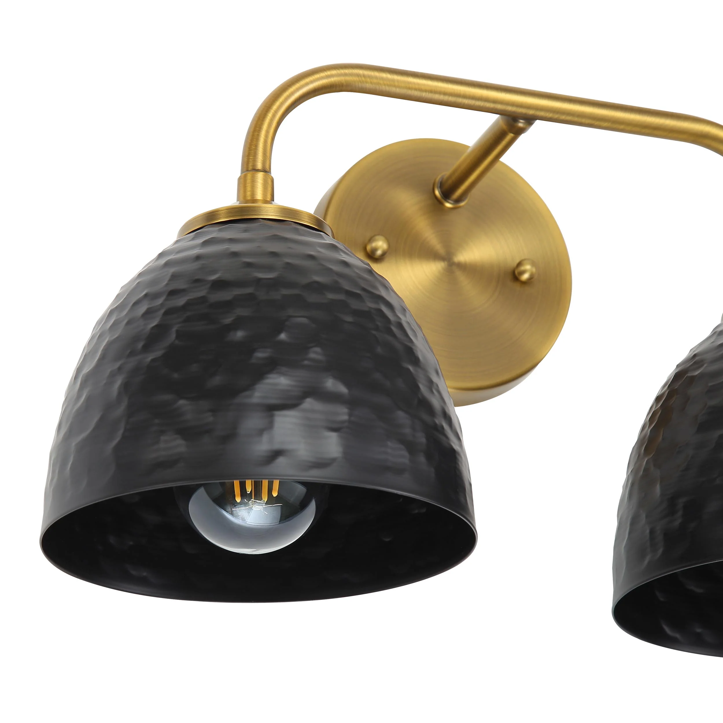 Shepard 2-light Vanity in Modern Brass and Matte Black shade - Image 6