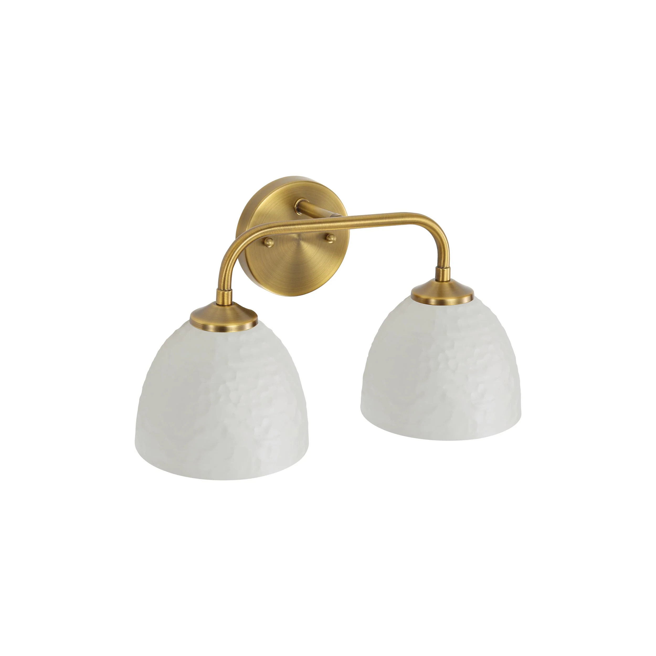 Shepard 2-light Vanity in Modern Brass and Matte White shade - Image 3