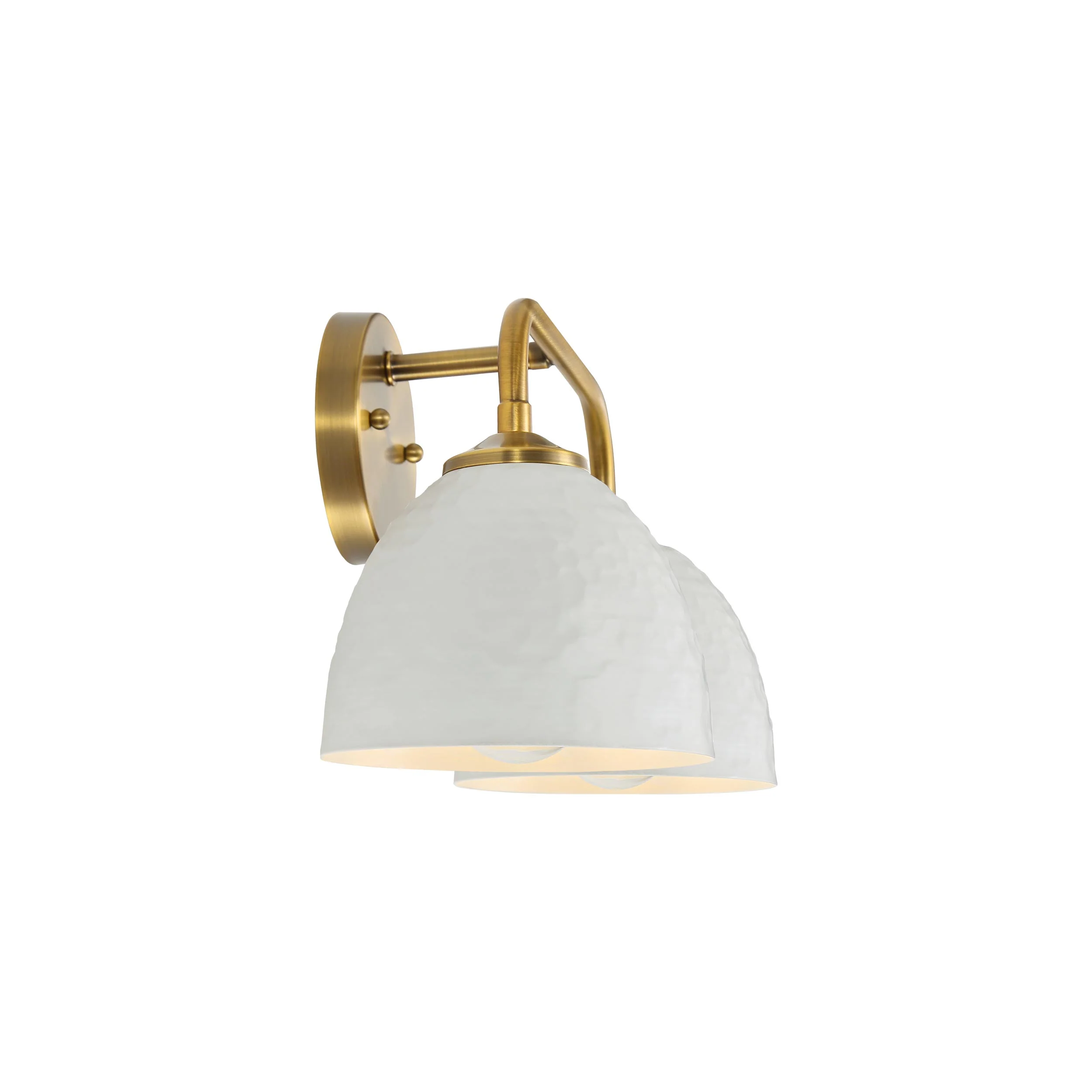 Shepard 2-light Vanity in Modern Brass and Matte White shade - Image 4