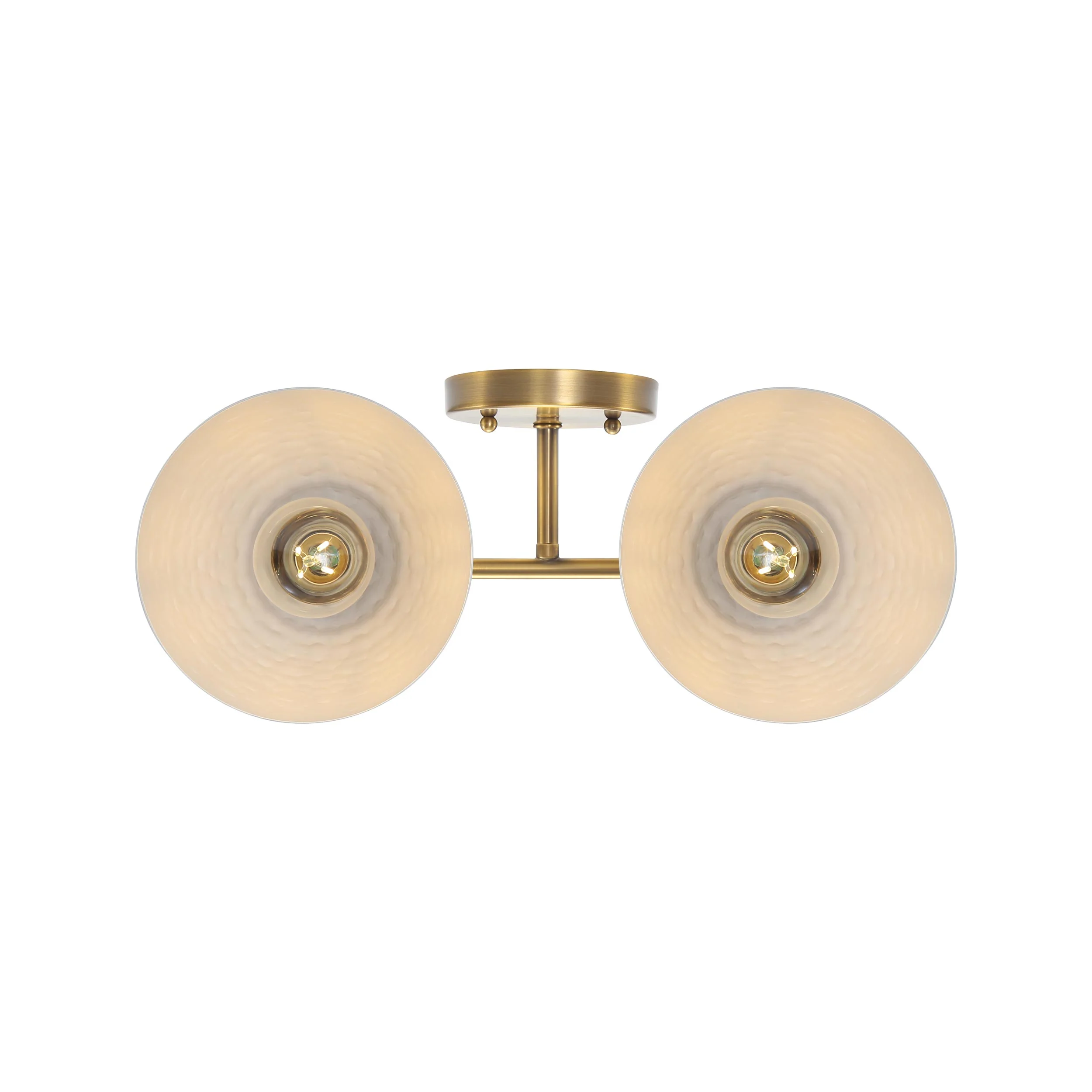 Shepard 2-light Vanity in Modern Brass and Matte White shade - Image 5