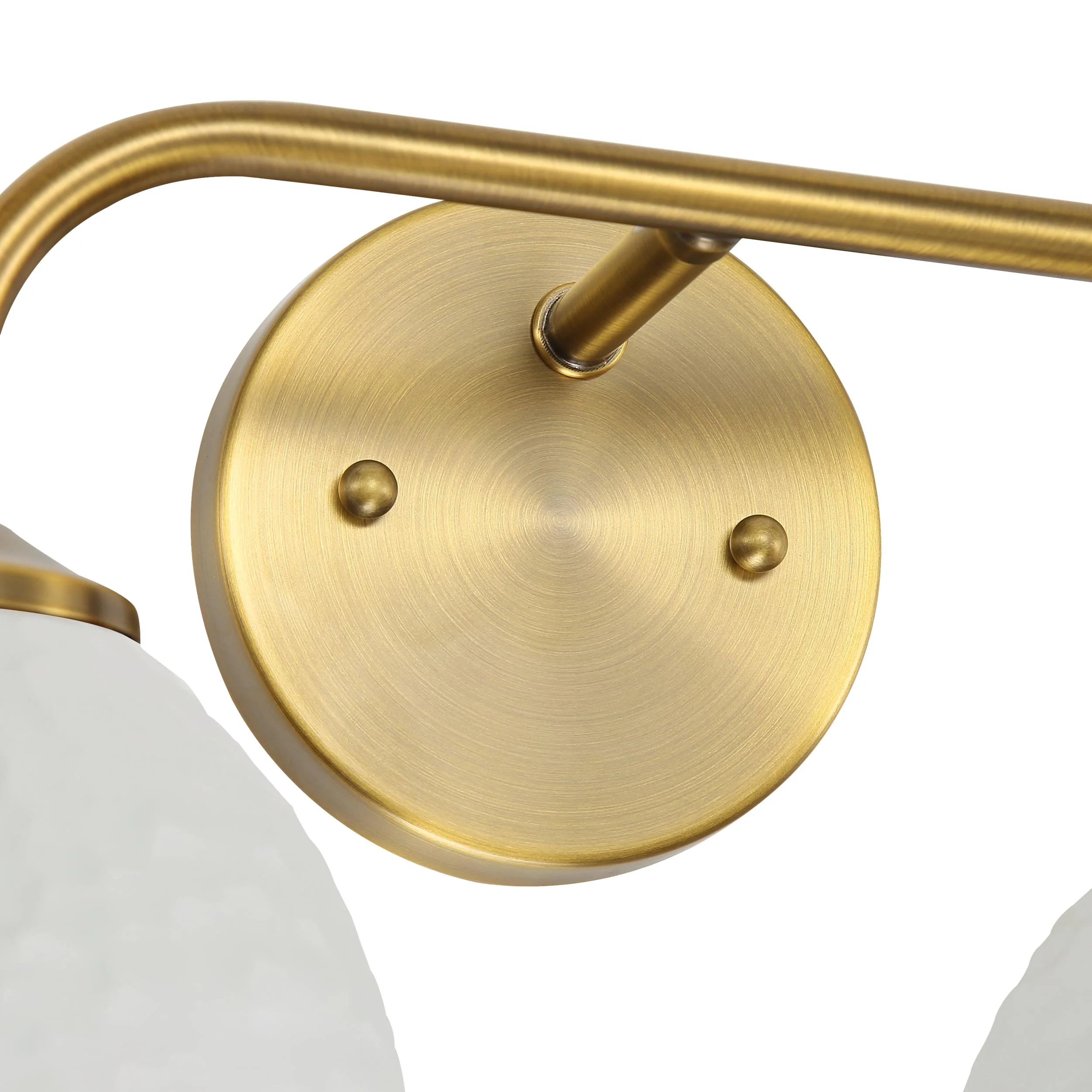 Shepard 2-light Vanity in Modern Brass and Matte White shade - Image 6