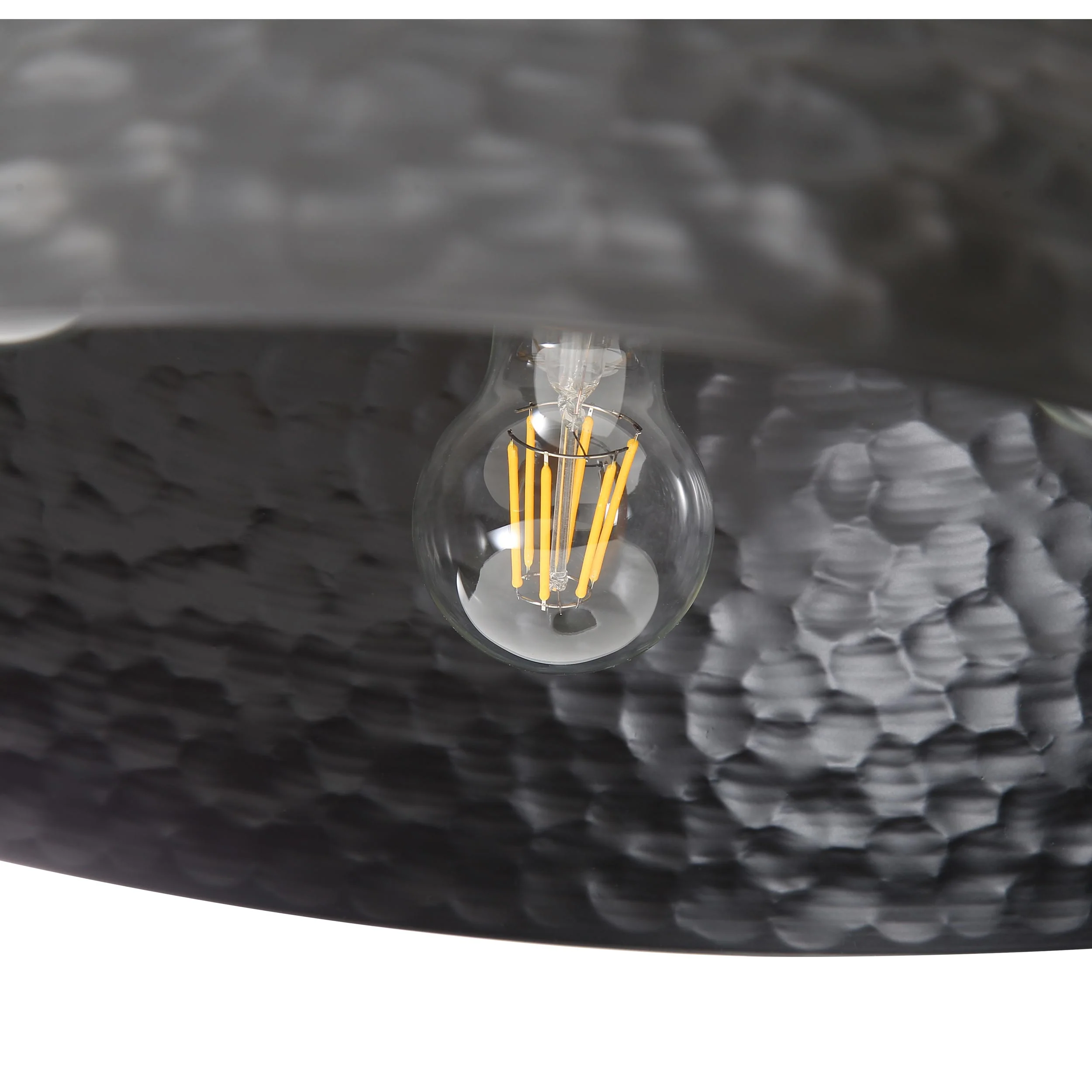 Shepard 3-light Flush Mount in Modern Brass and Matte Black shade - Image 6