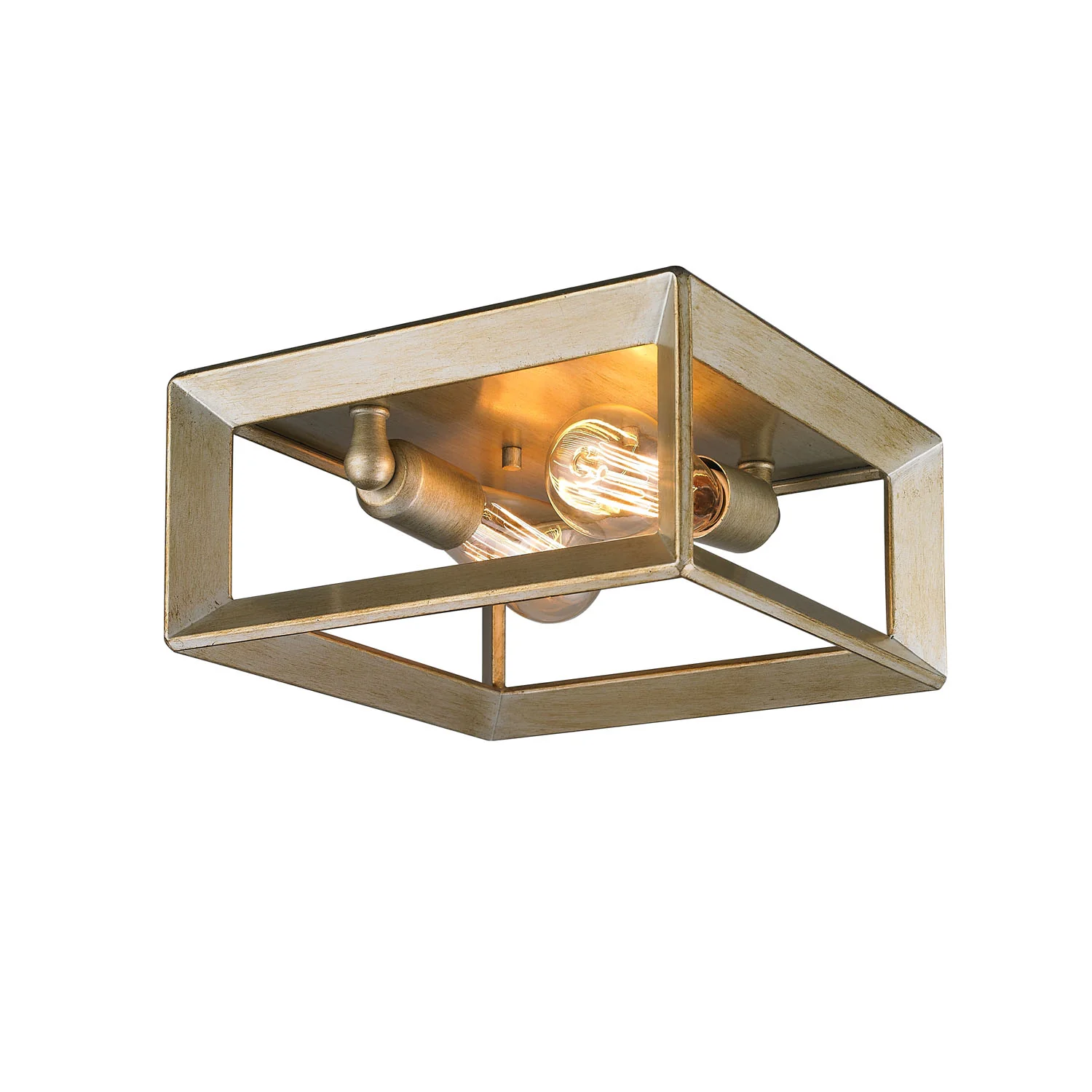 Smyth 2-light Flush Mount in White Gold