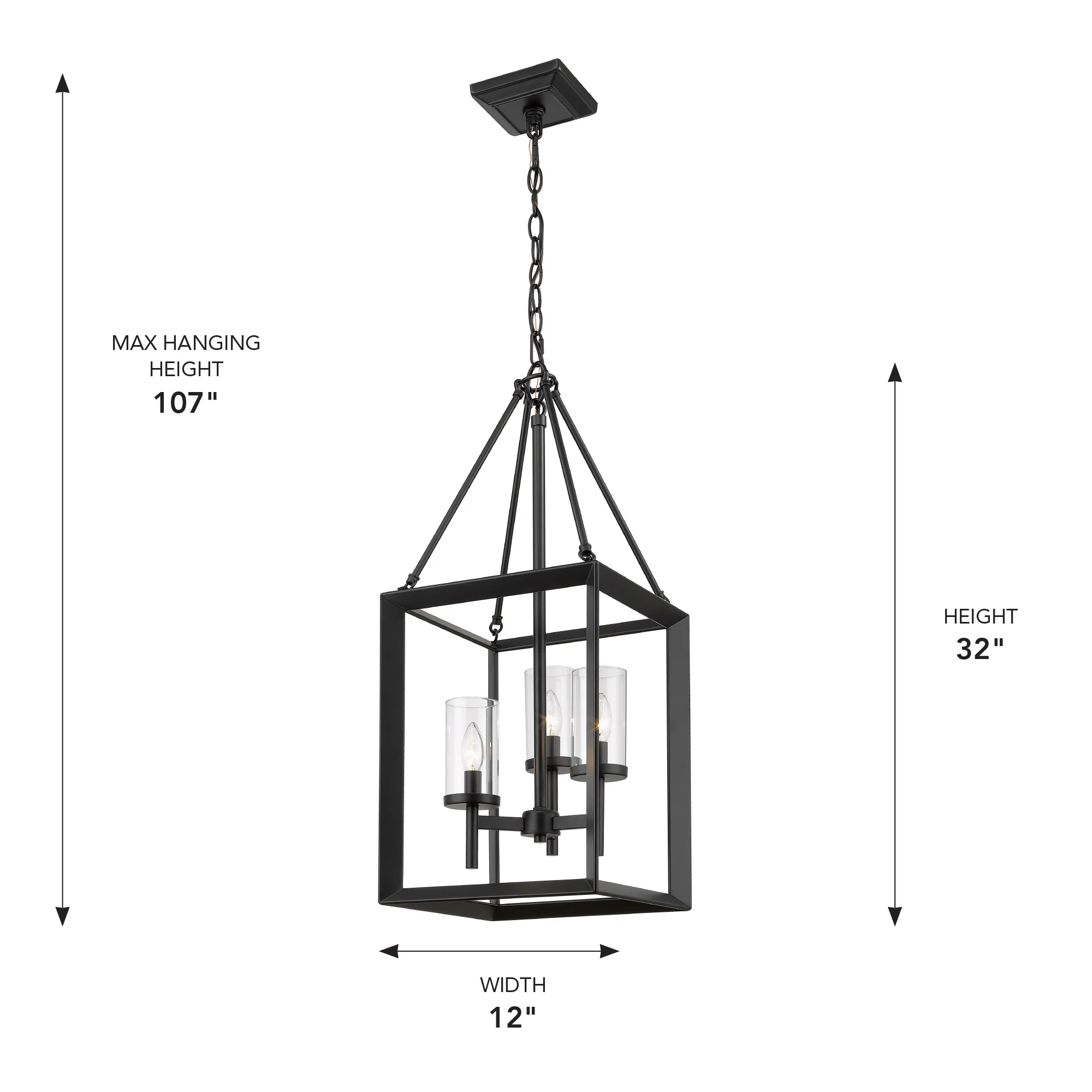 Smyth 3-light Pendant in Matte Black - Image 2