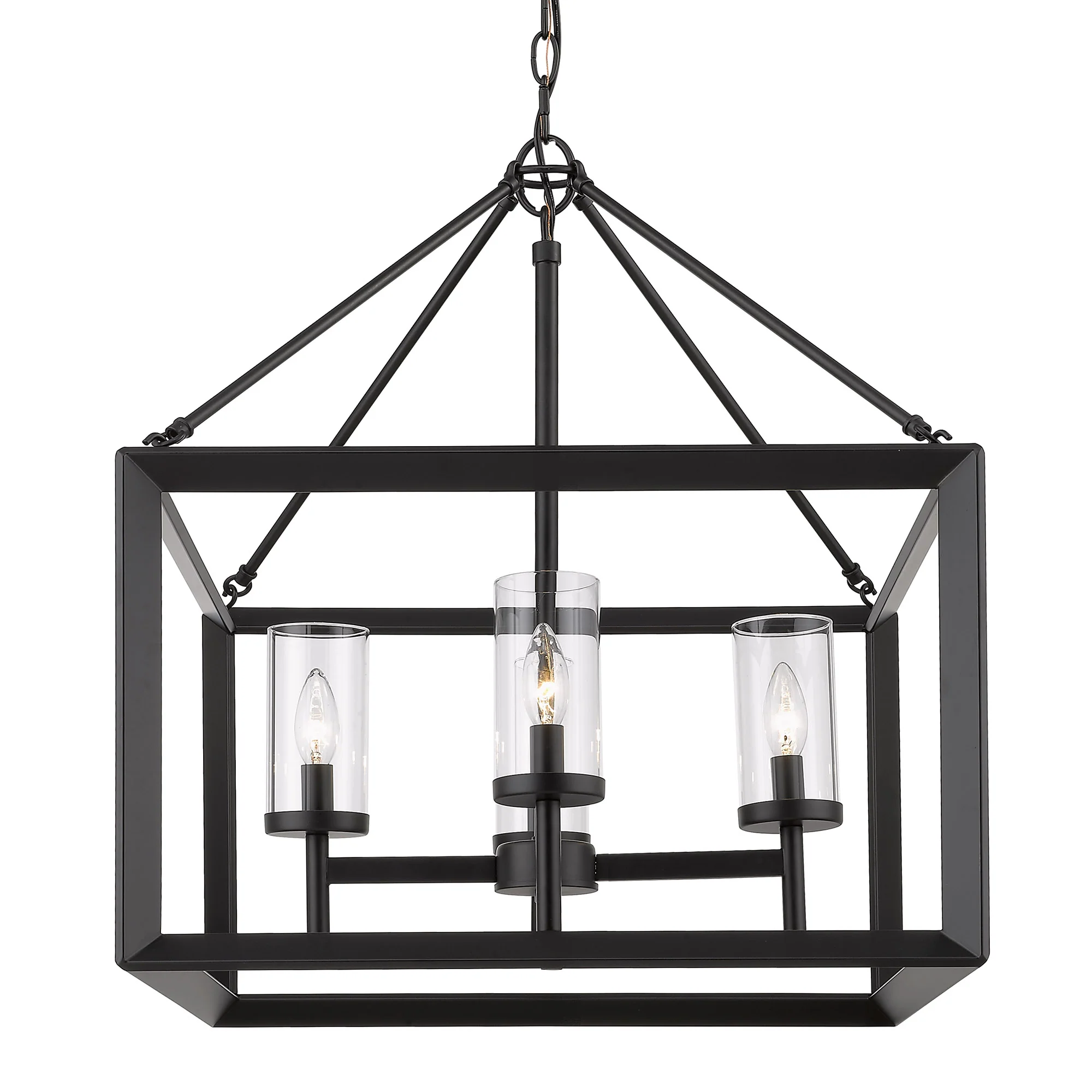 Smyth 4-light Chandelier in Matte Black - Image 2