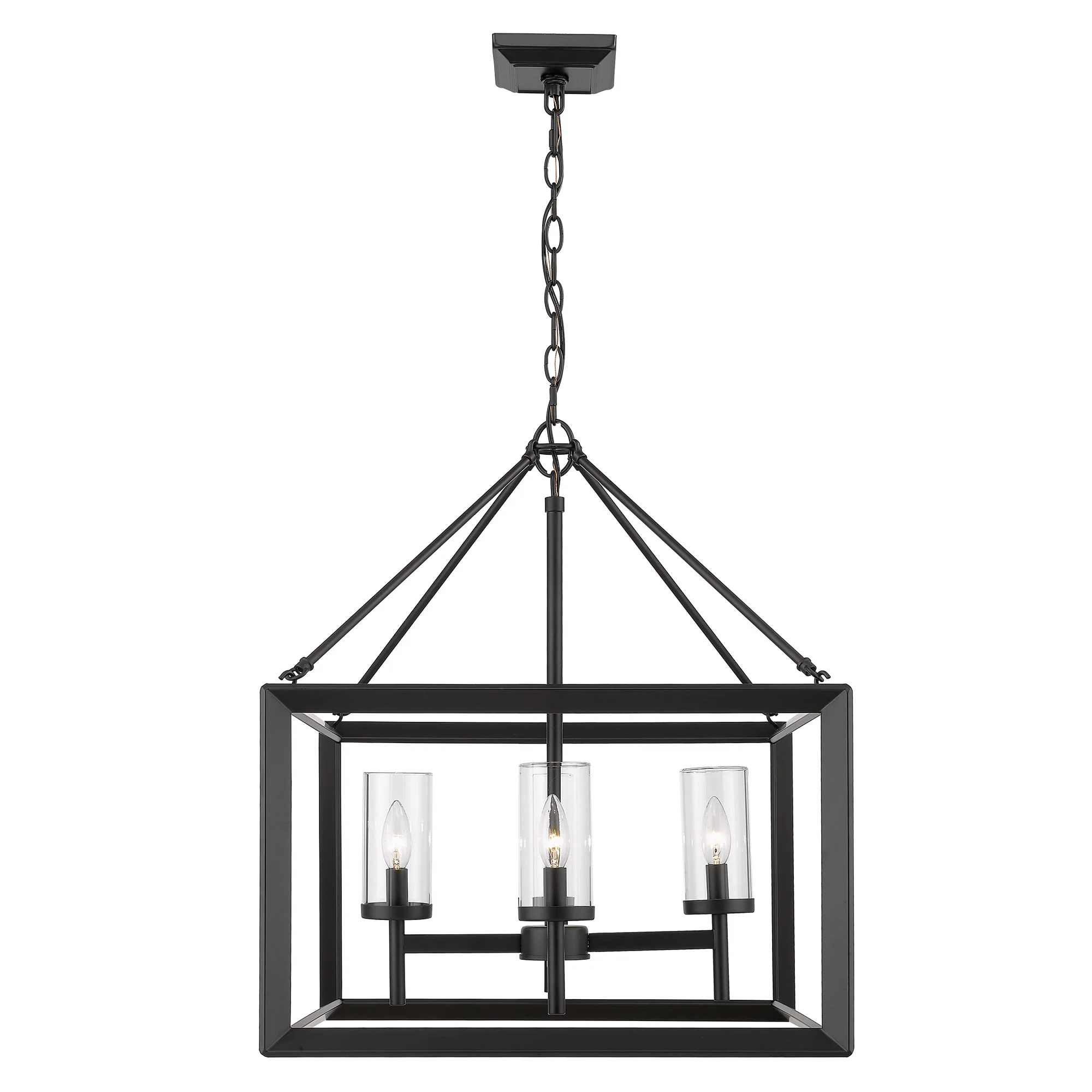 Smyth 4-light Chandelier in Matte Black - Image 3