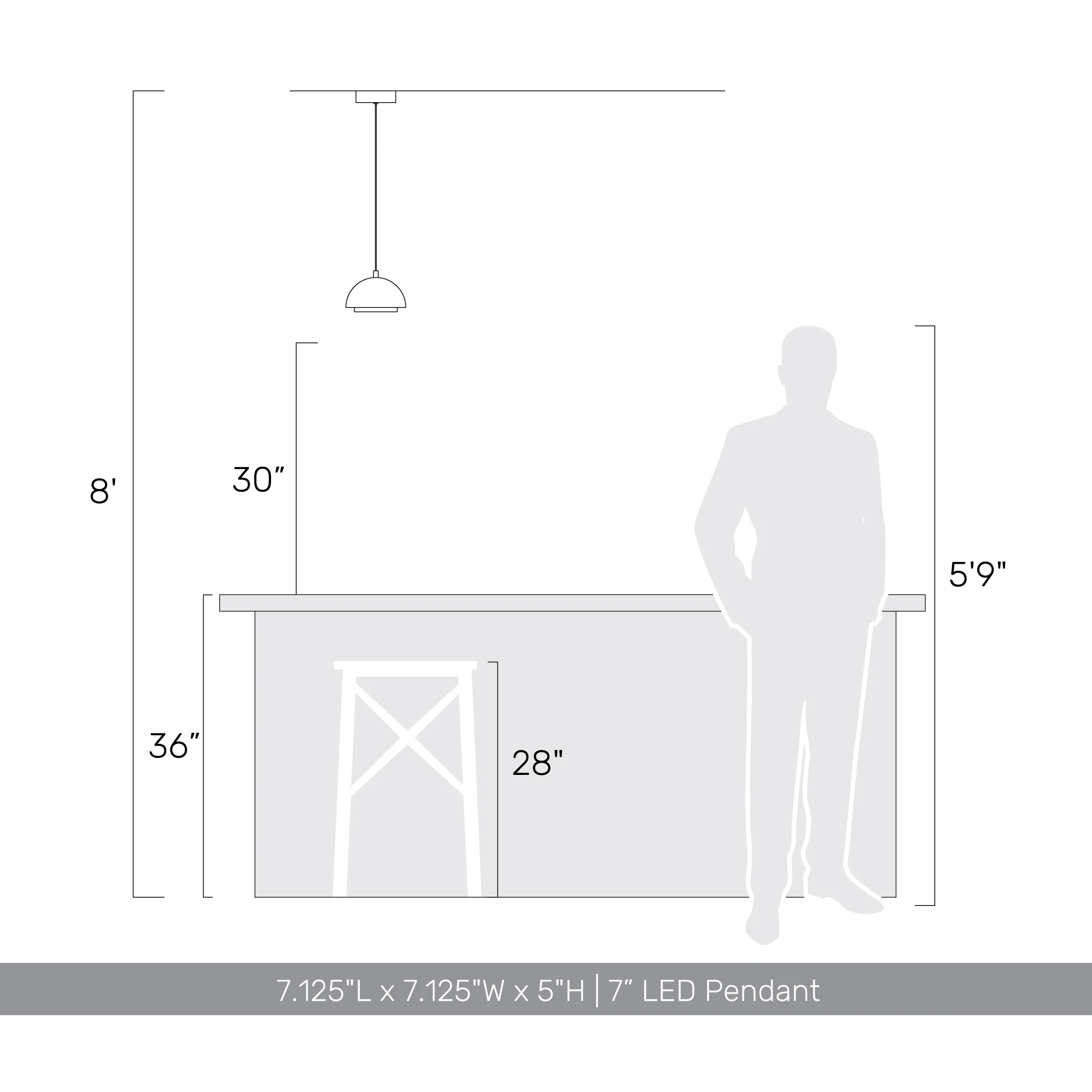 Solsken Integrated LED 7in Pendant in Sand White - Image 10