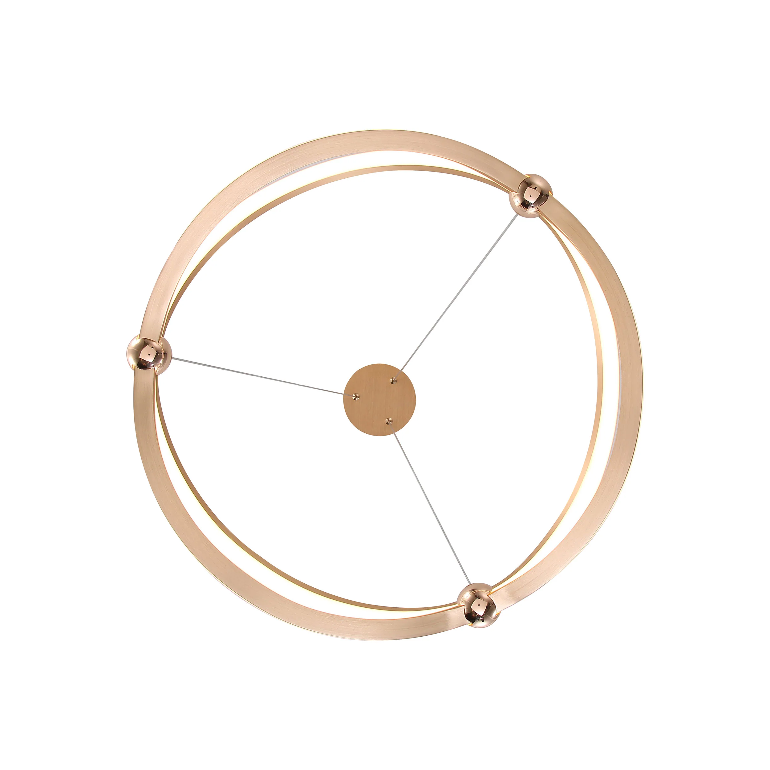 Spirale Integrated LED 24in Chandelier in Anodized Gold - Image 7
