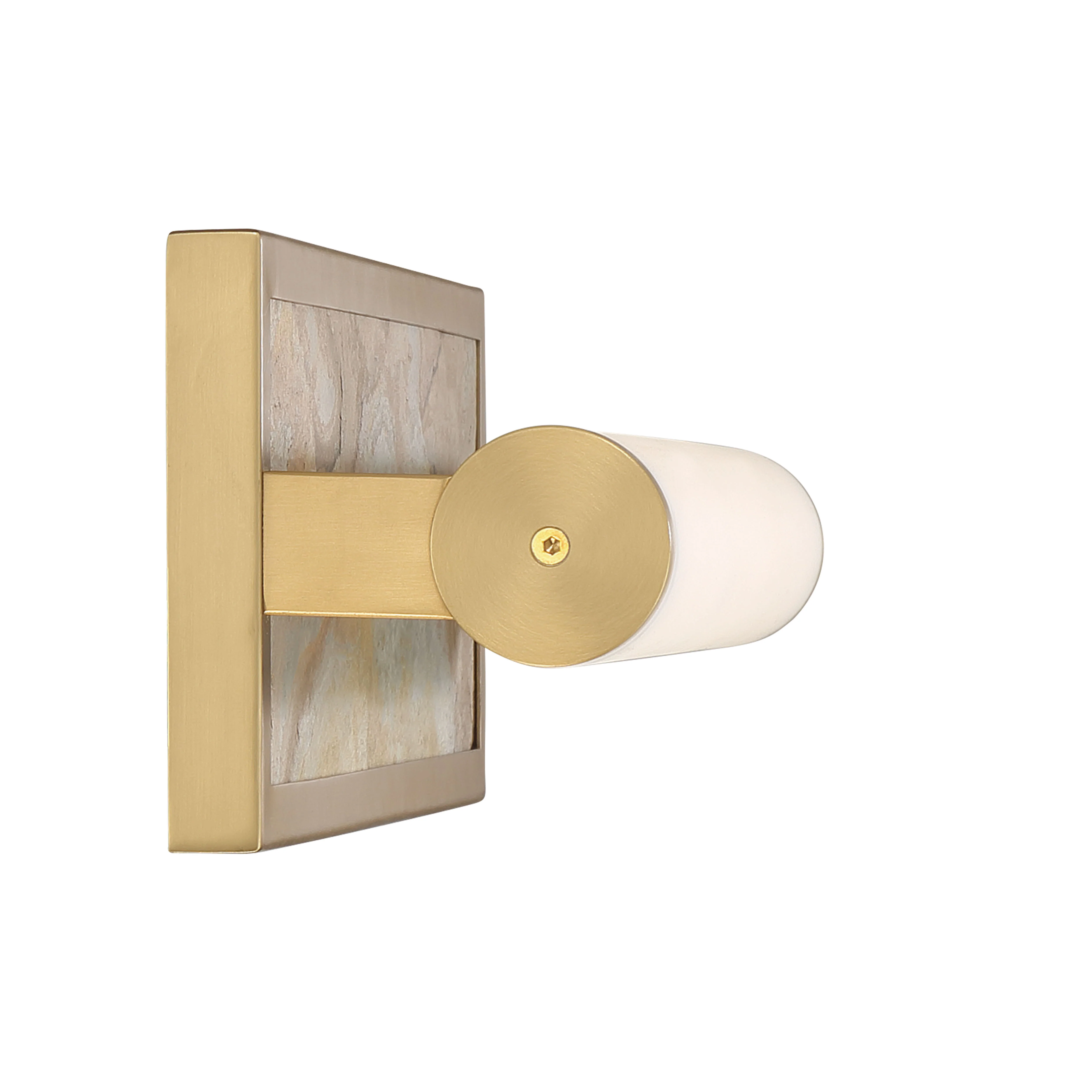Stratum Integrated LED 18in Vanity in Brushed Champagne Brass with Moon Rock Slate - Image 4