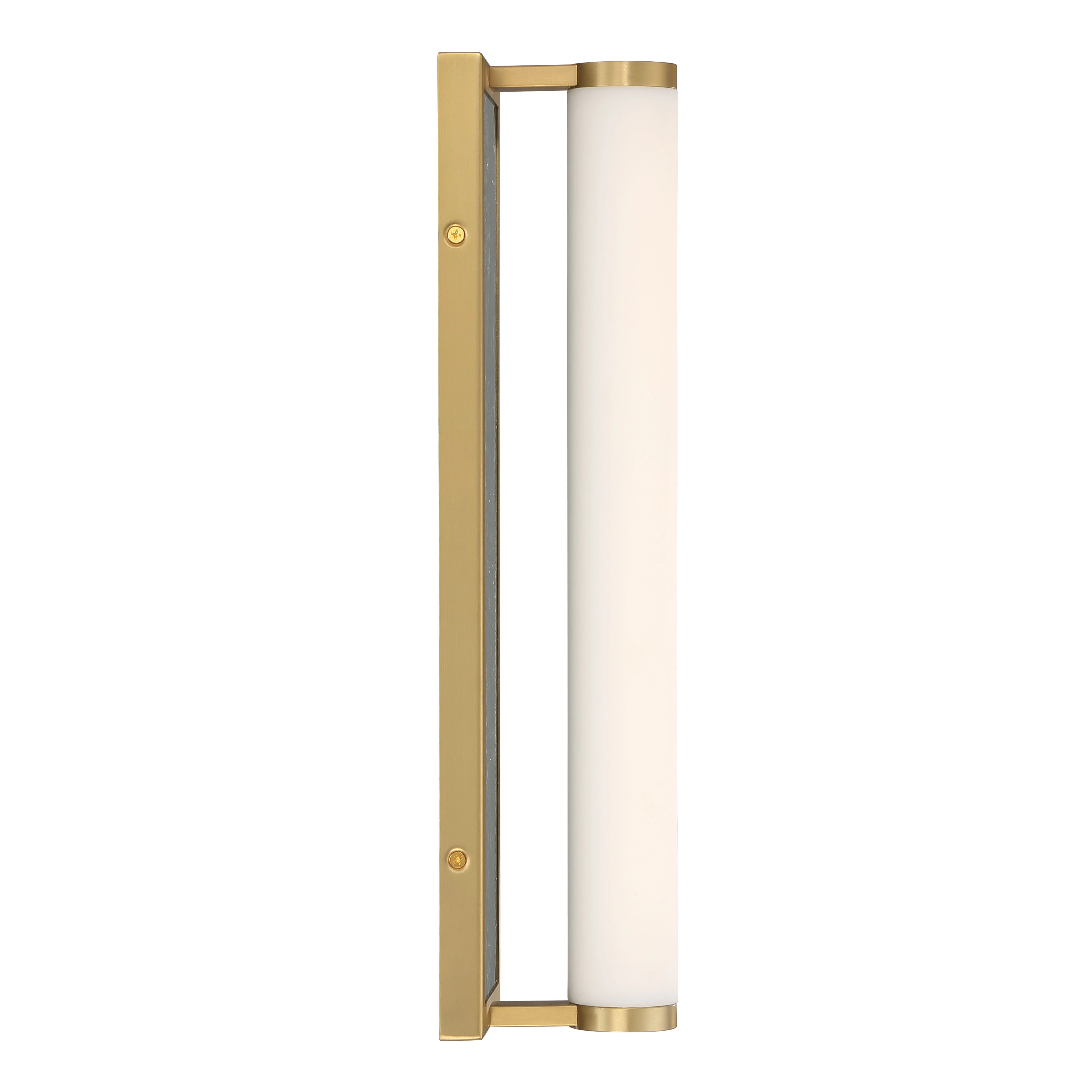 Stratum Integrated LED 18in Vanity in Brushed Champagne Brass with Persian Green Marble - Image 5