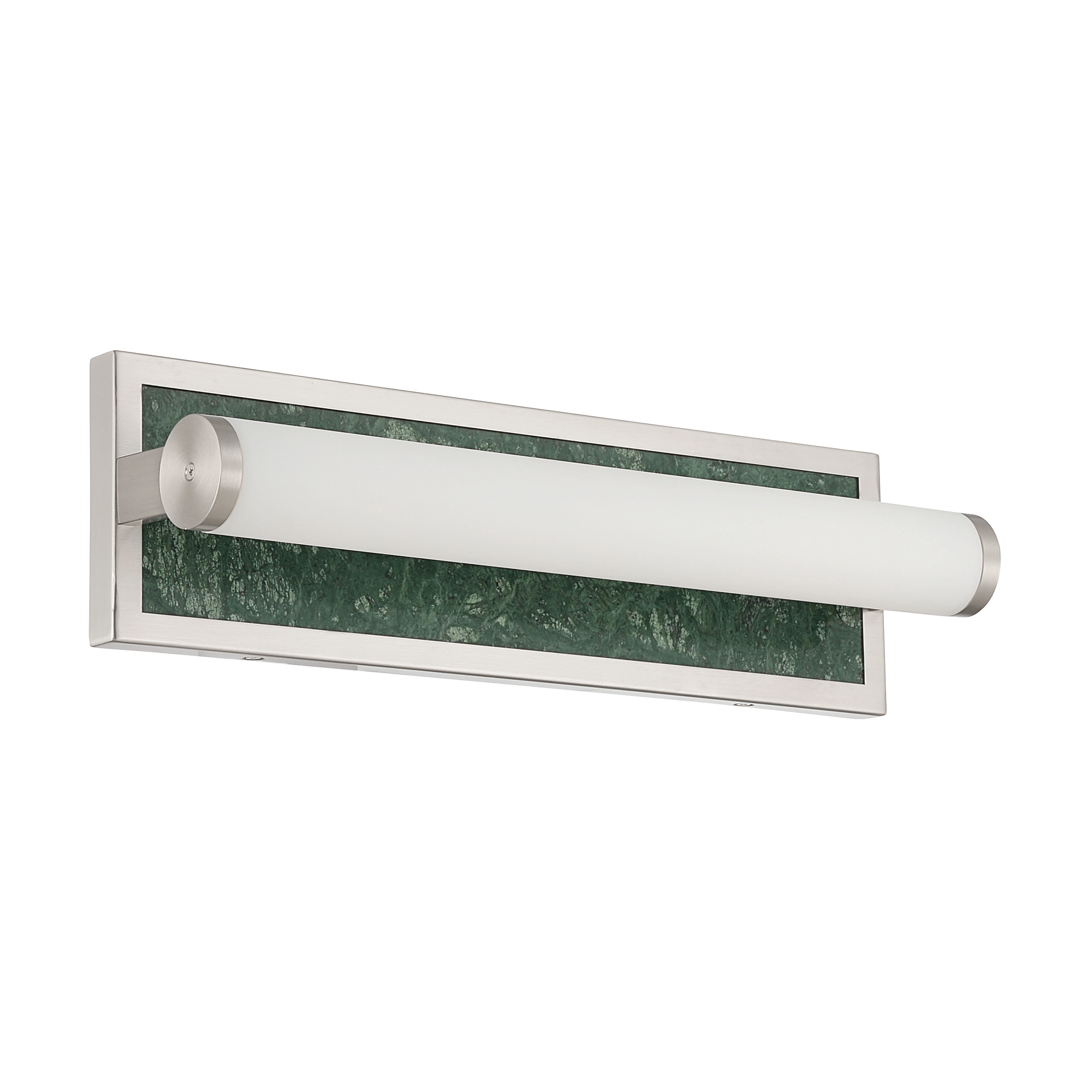Stratum Integrated LED 18in Vanity in Brushed Nickel with Persian Green Marble - Image 2