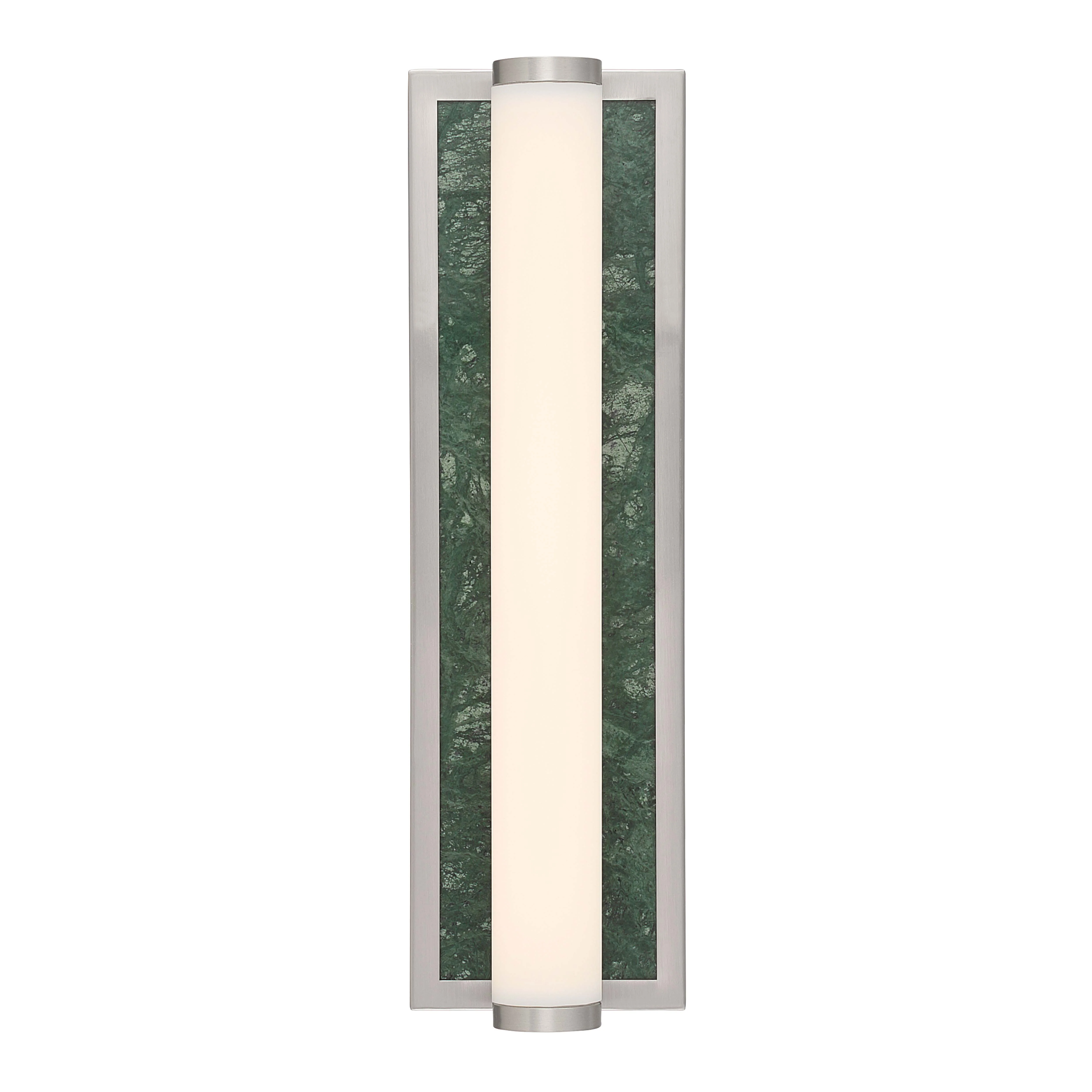 Stratum Integrated LED 18in Vanity in Brushed Nickel with Persian Green Marble - Image 7