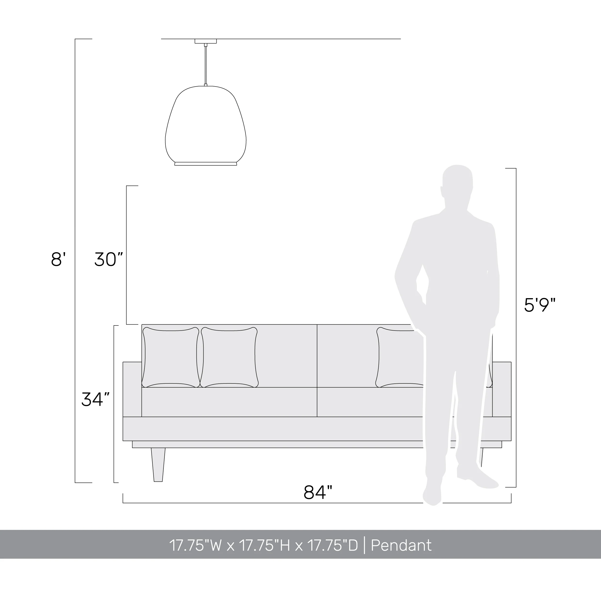 Tela Integrated LED 18in Pendant in Sand Yellow - Image 10