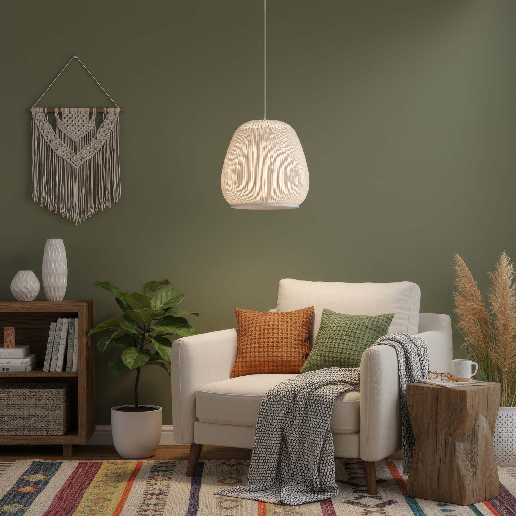 Tela Integrated LED 18in Pendant in Sand Yellow - Image 9