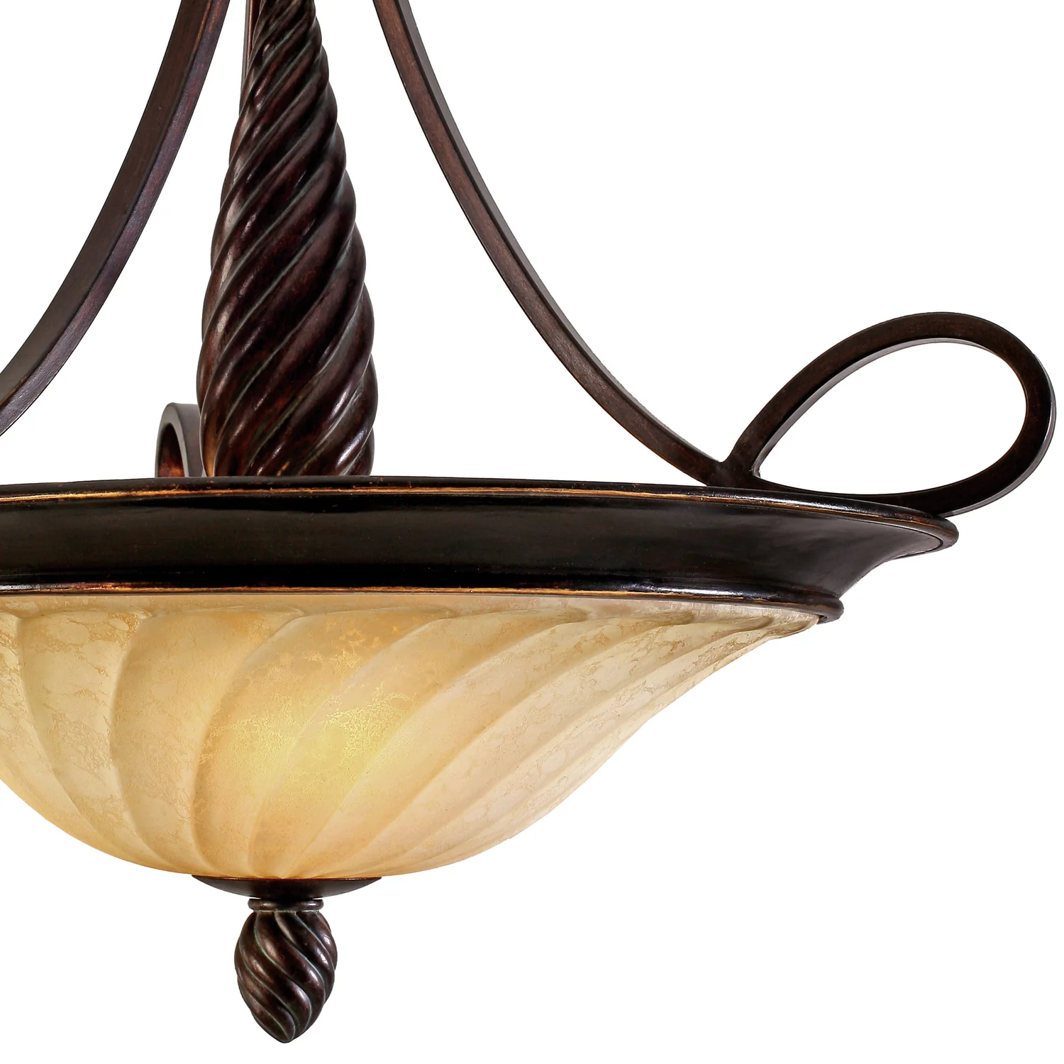 Torbellino 3-light Pendant in Cordoban Bronze and Remolino Glass - Image 2
