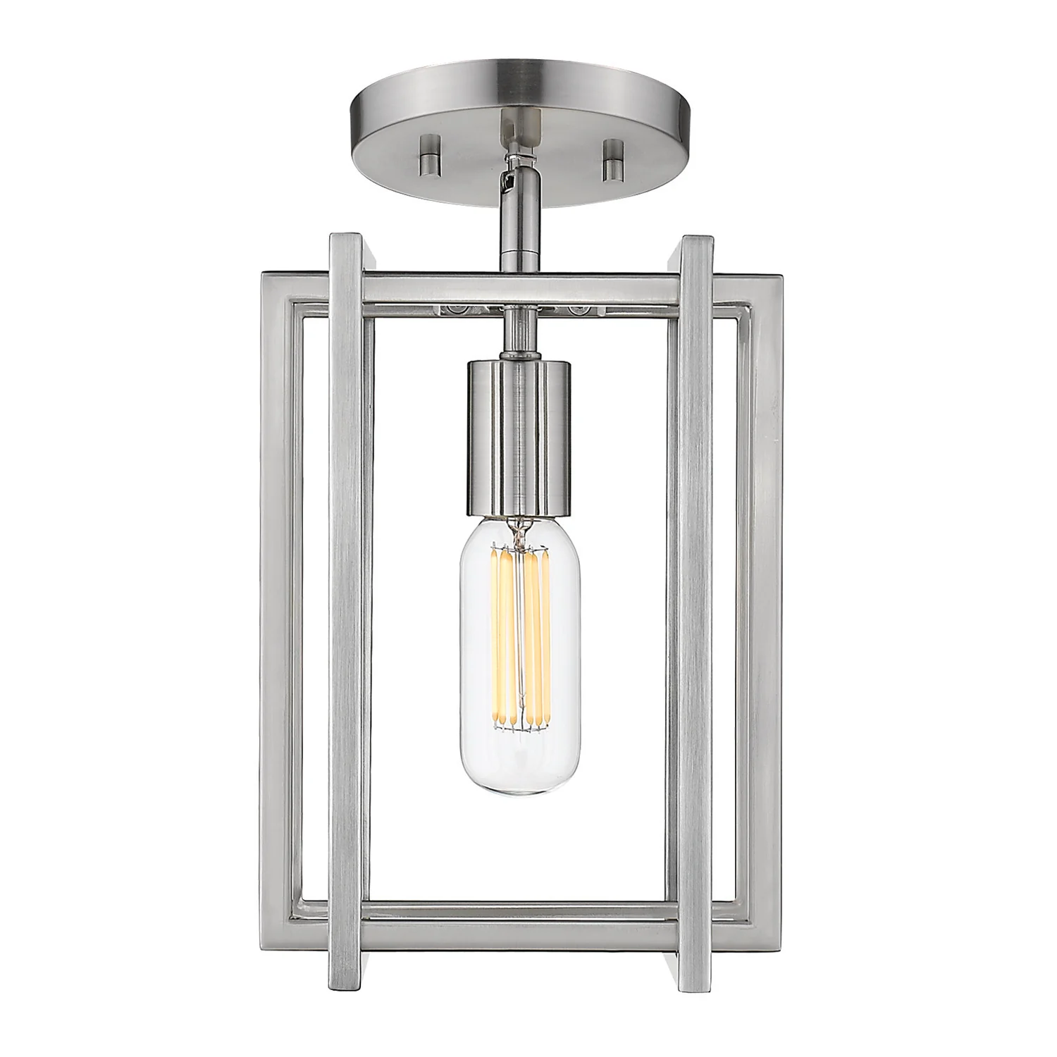 Tribeca 1-light Semi-Flush Mount in Pewter - Image 2