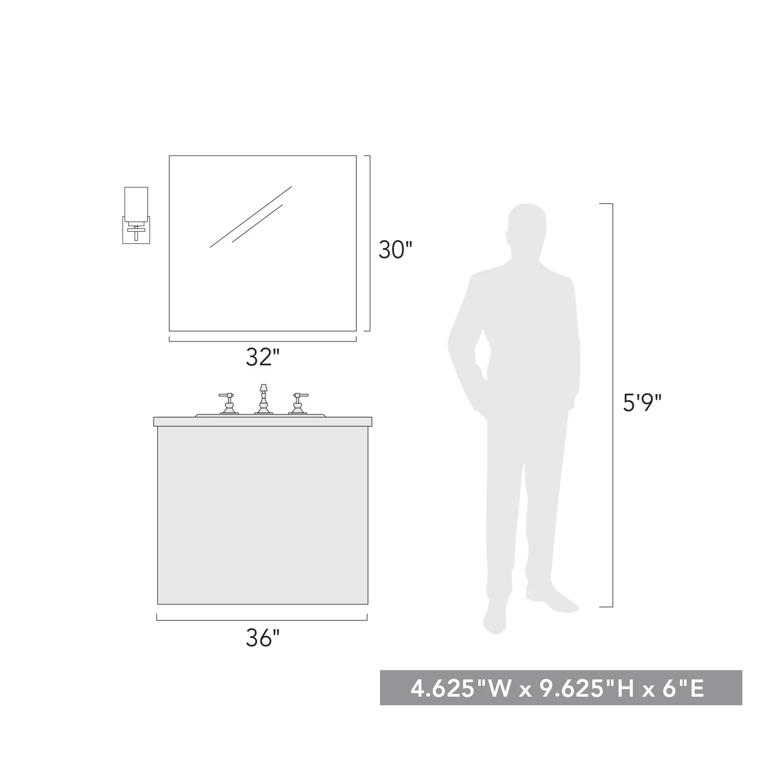 Tribeca 1-light Vanity in Matte Black - Image 3