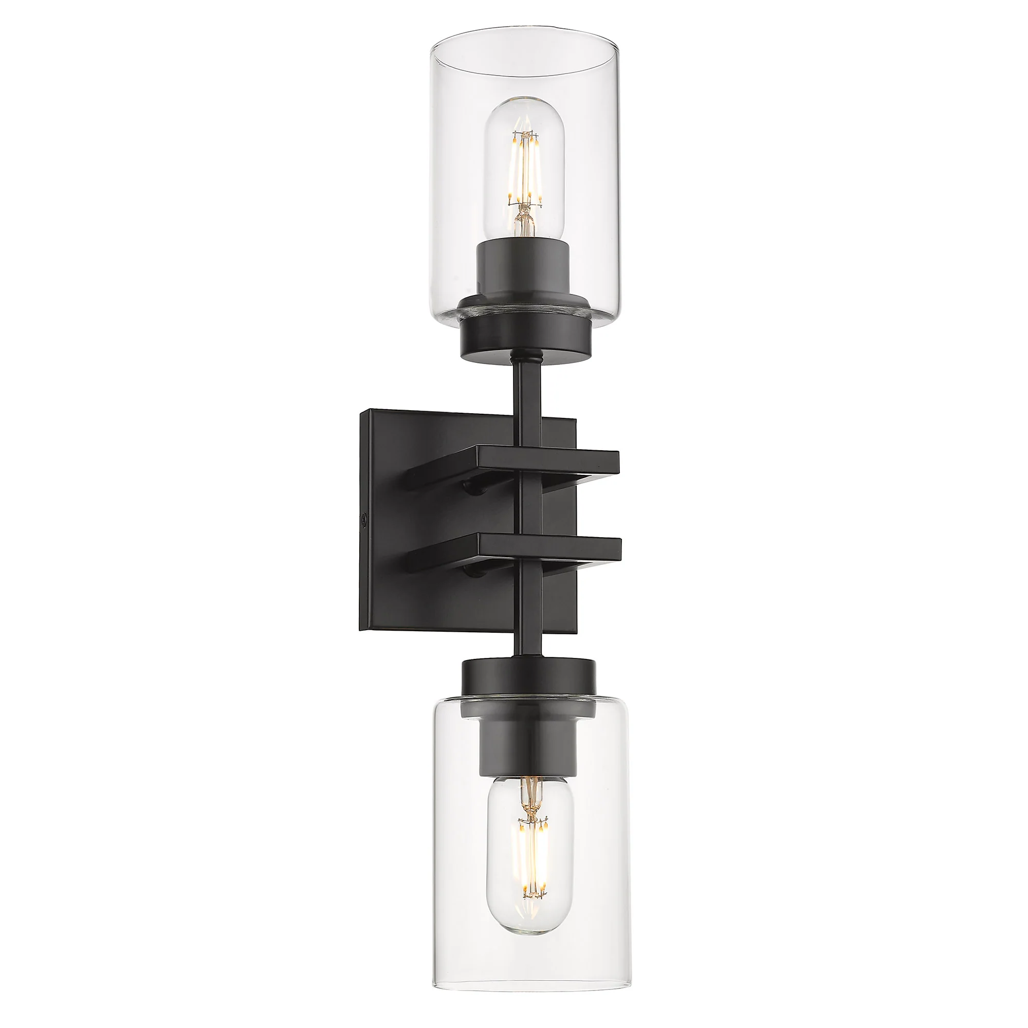 Tribeca 2-light Wall Sconce in Matte Black