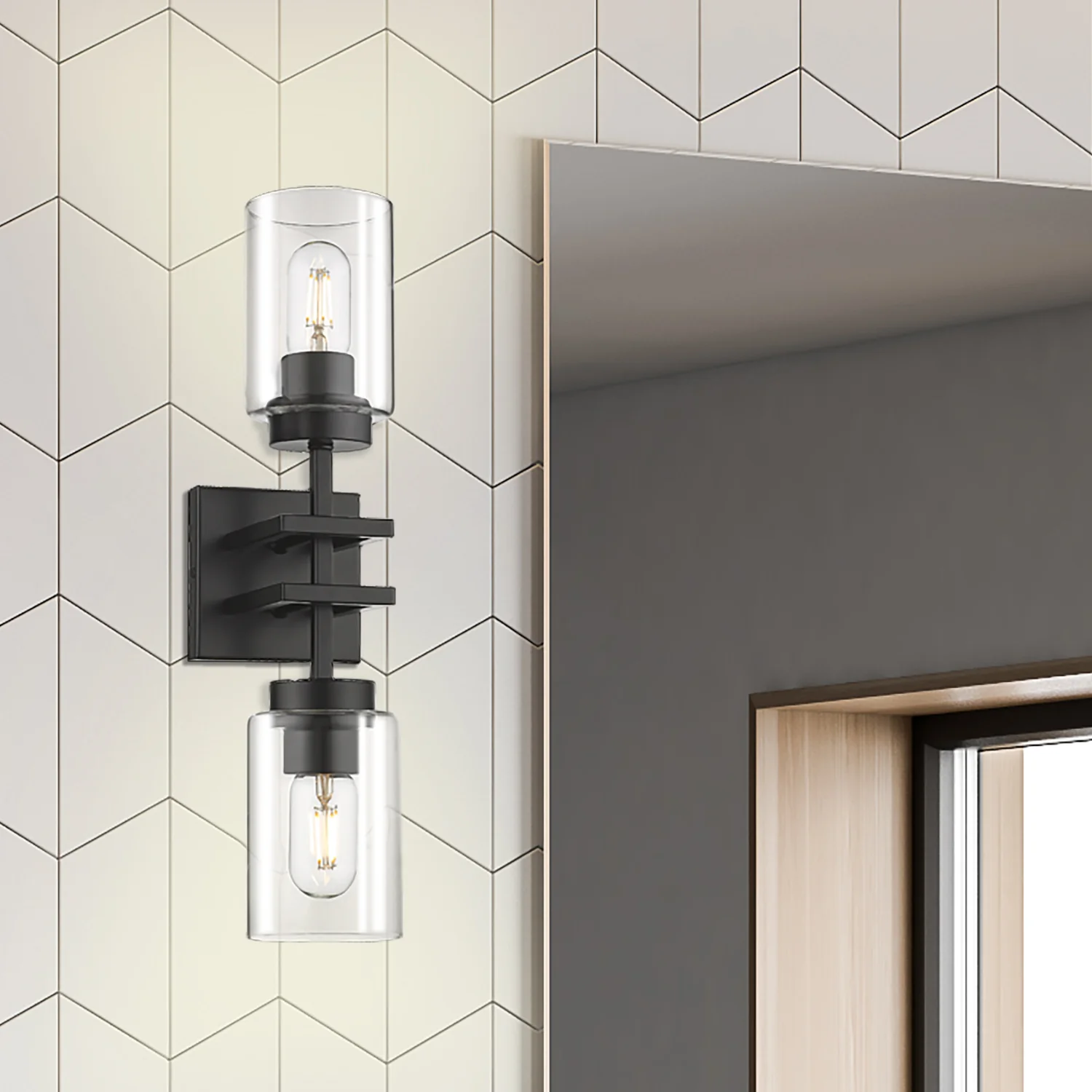 Tribeca 2-light Wall Sconce in Matte Black - Image 4