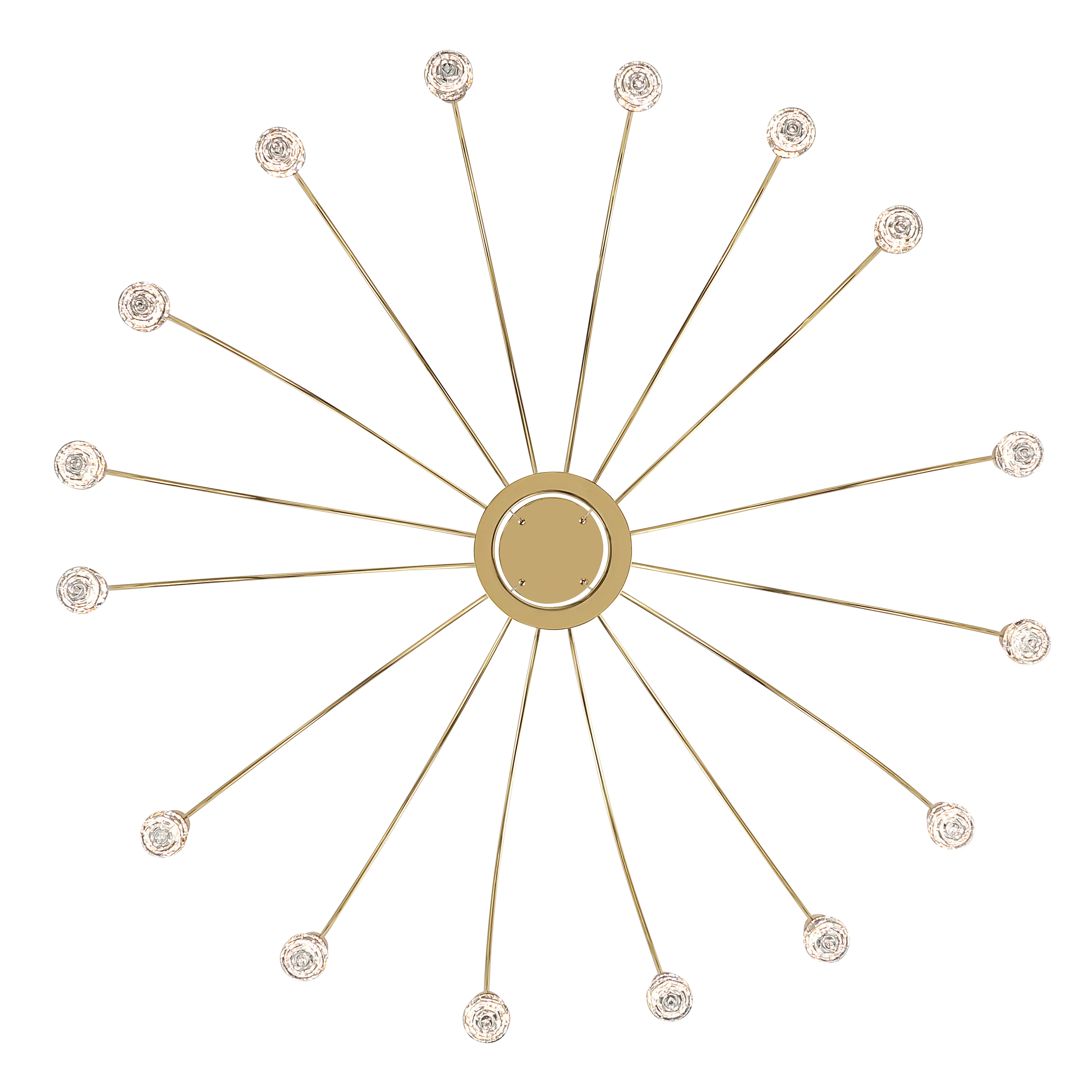Vario Integrated LED 16 light Chandelier in Titanium Gold with Rose diffusers - Image 6