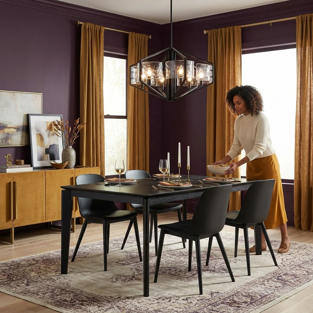 Varsha 6-light Chandelier in Matte Black - Image 10