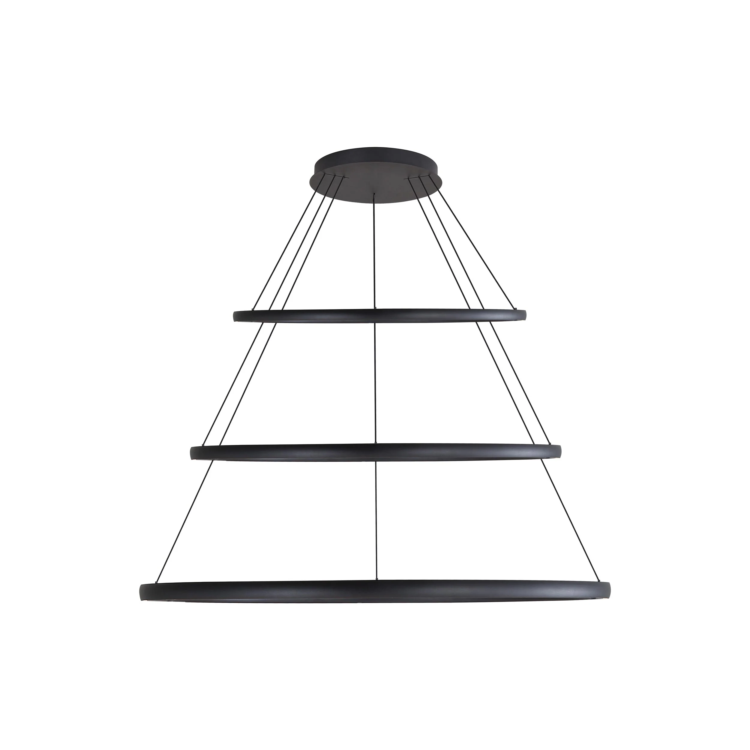 Veritas 59" 3-tier Bi-directional LED Chandelier in Sand Black - Image 4