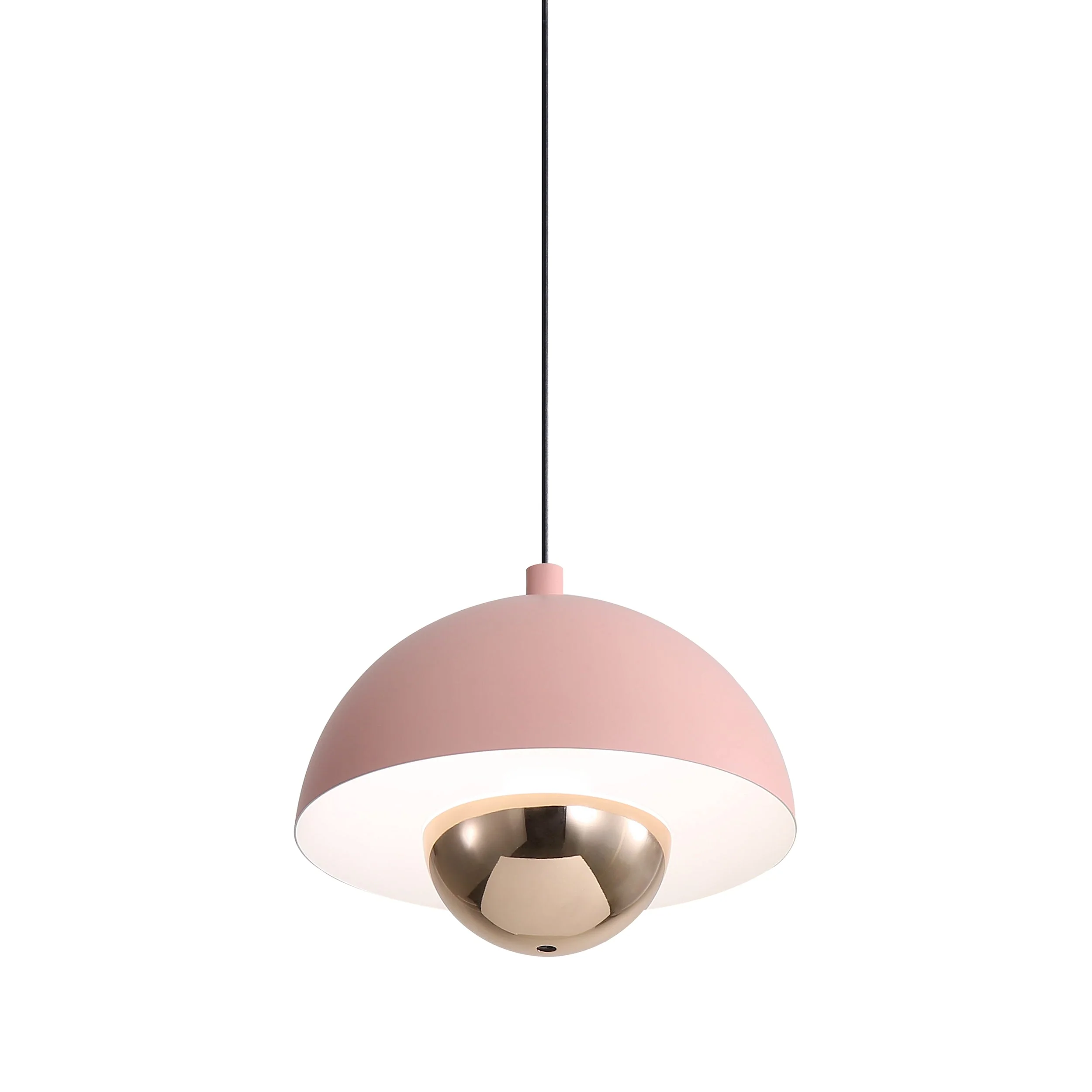 Vintra Integrated LED Pendant in Dusty Rose - Image 3