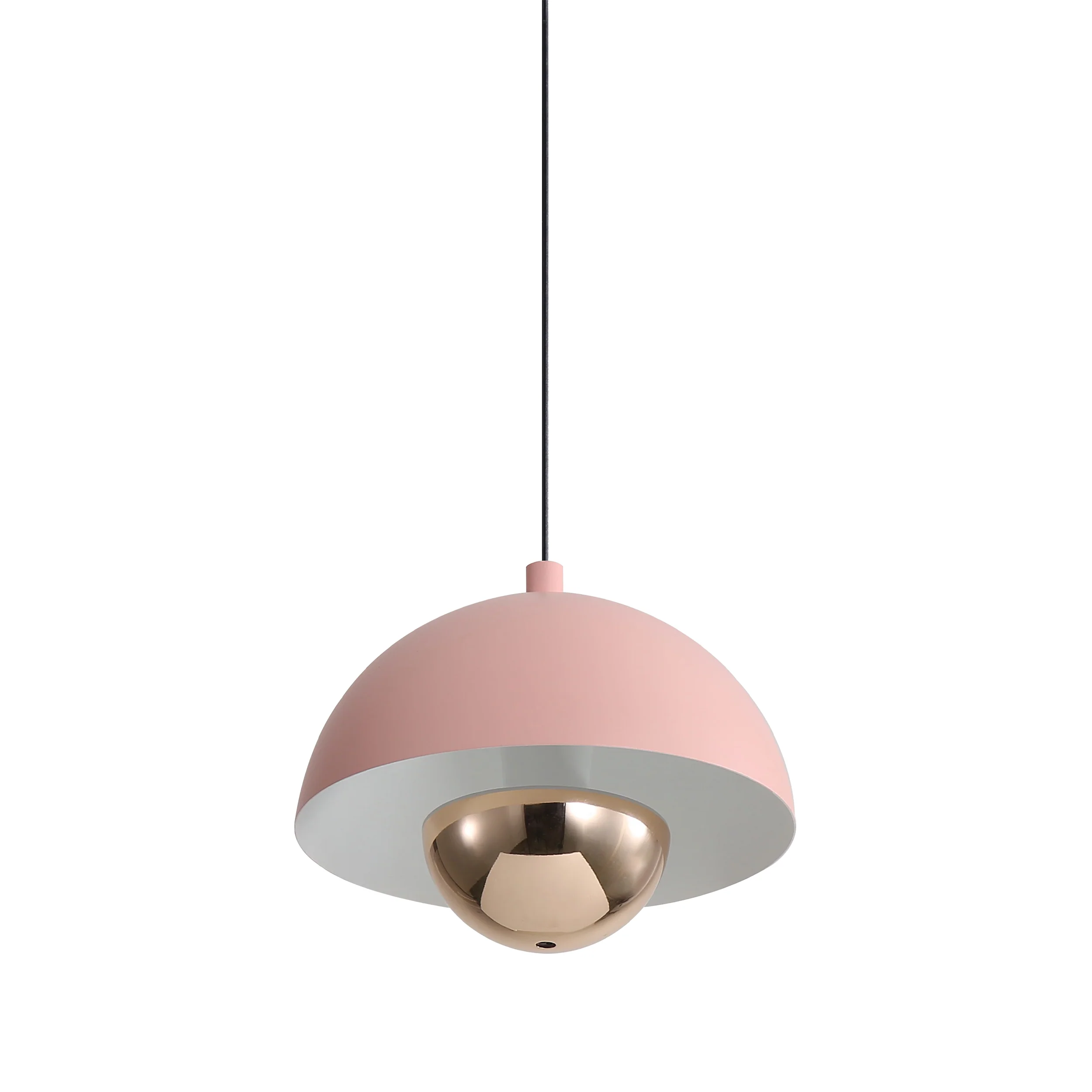 Vintra Integrated LED Pendant in Dusty Rose - Image 4