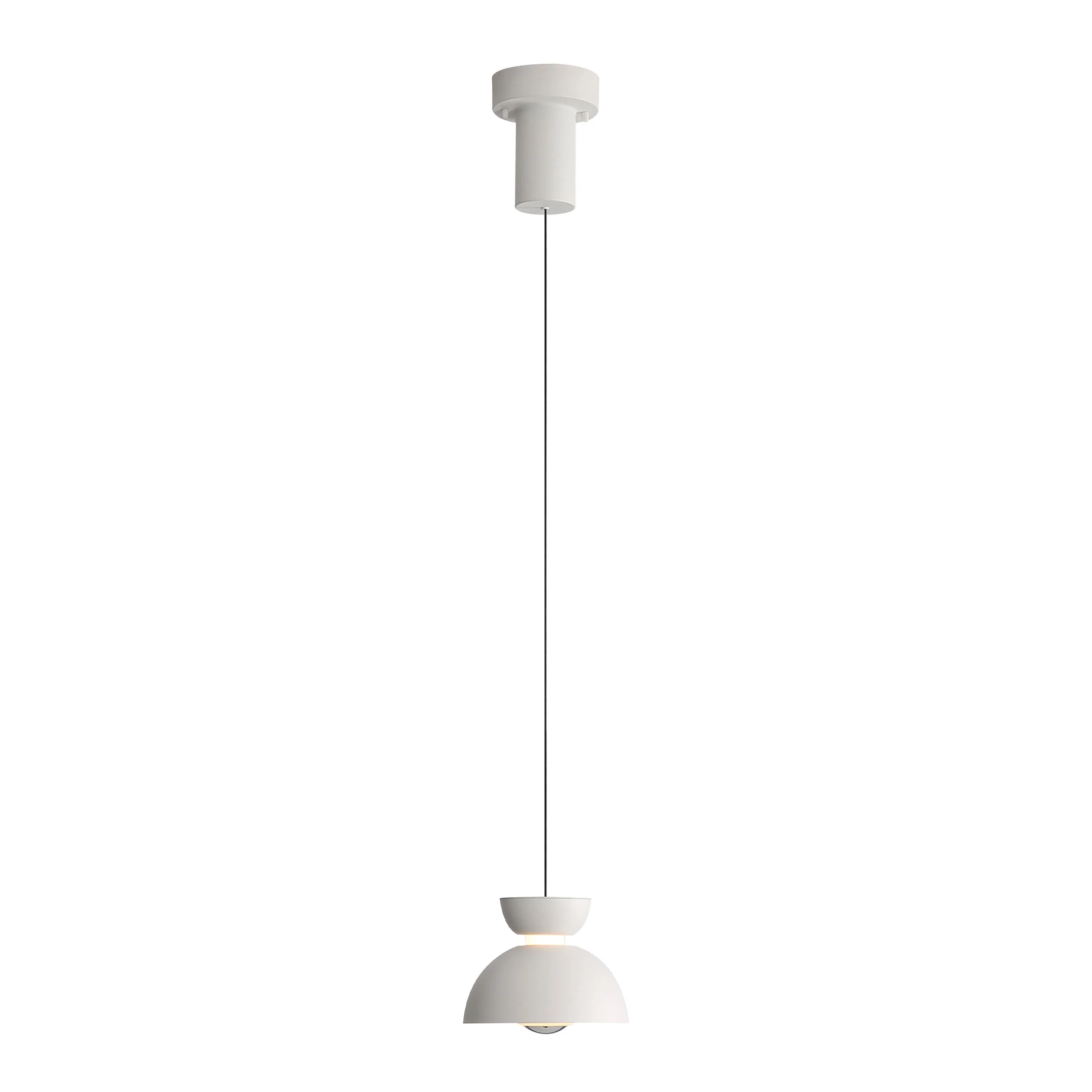 Vintra Integrated LED Pendant in Sand White and Chrome shade - Image 12