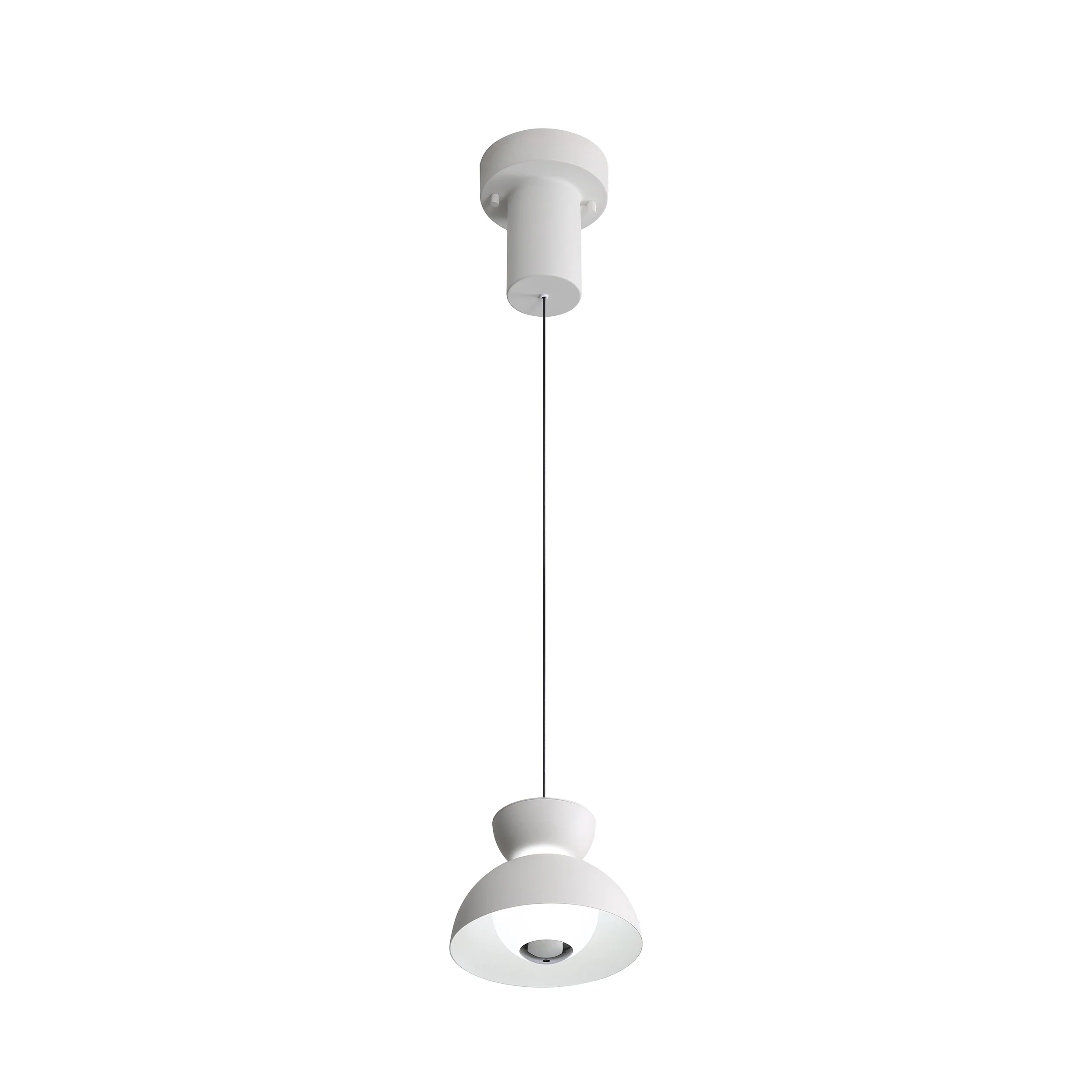 Vintra Integrated LED Pendant in Sand White and Chrome shade - Image 4