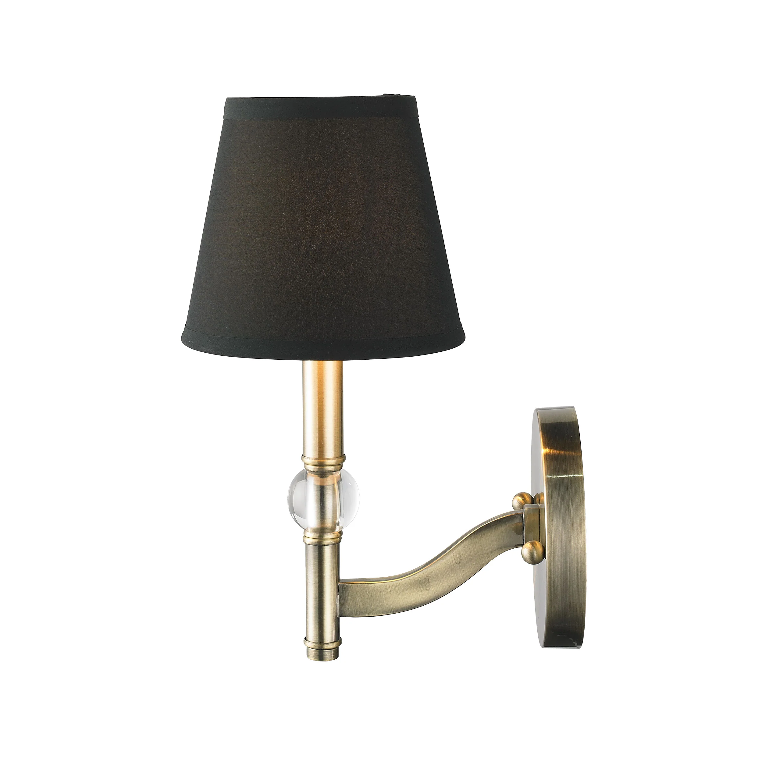 Waverly 1-light Wall Sconce in Aged Brass and Tuxedo shade - Image 3