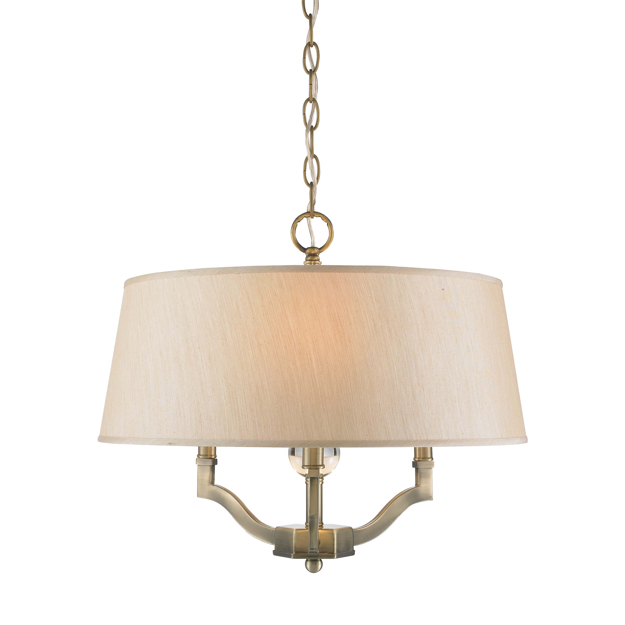 Waverly 3-light Semi-Flush Mount in Aged Brass - Image 4