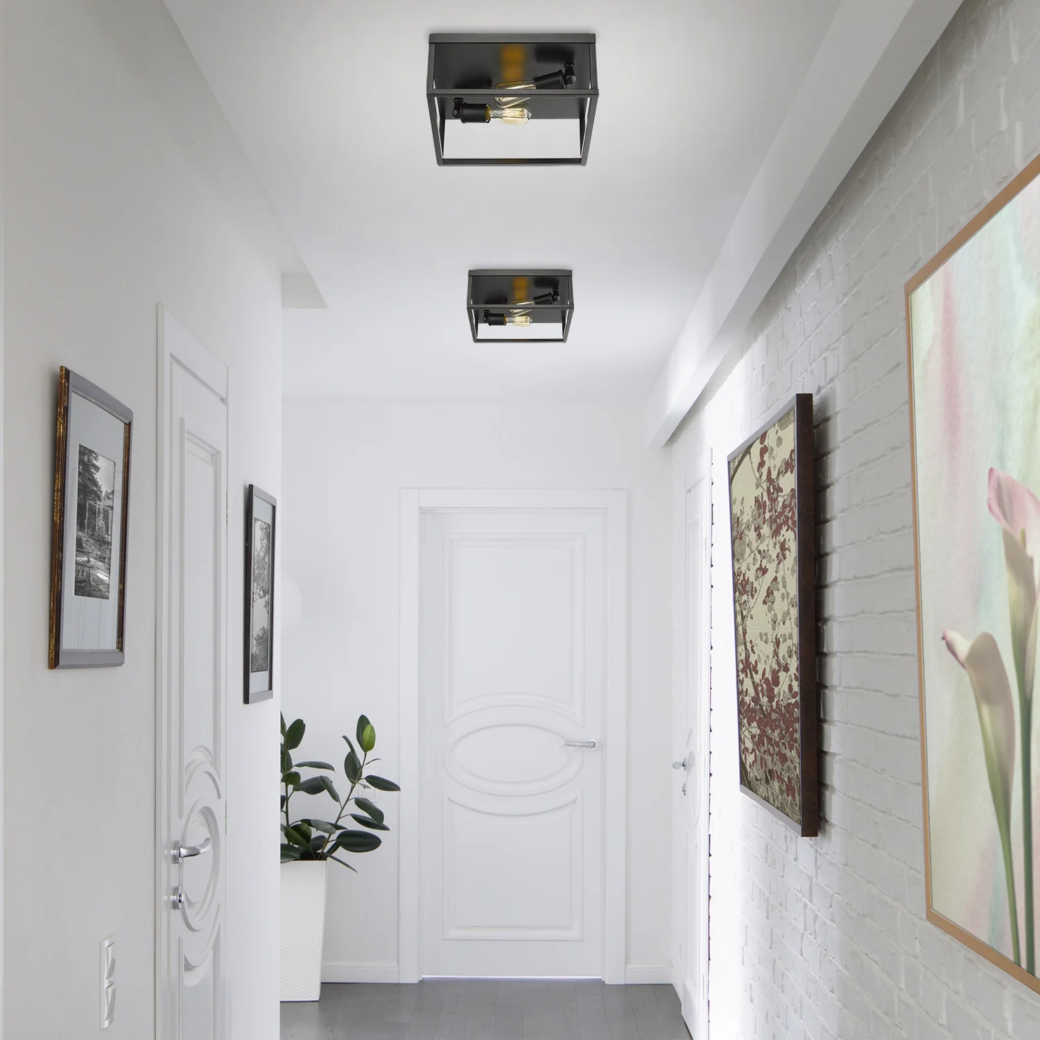 Wesson 2-light Flush Mount in Matte Black - Image 5