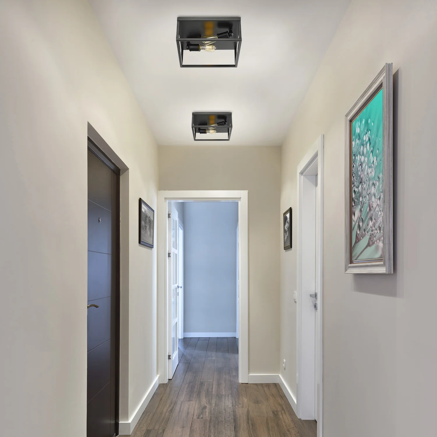 Wesson 2-light Flush Mount in Matte Black - Image 6
