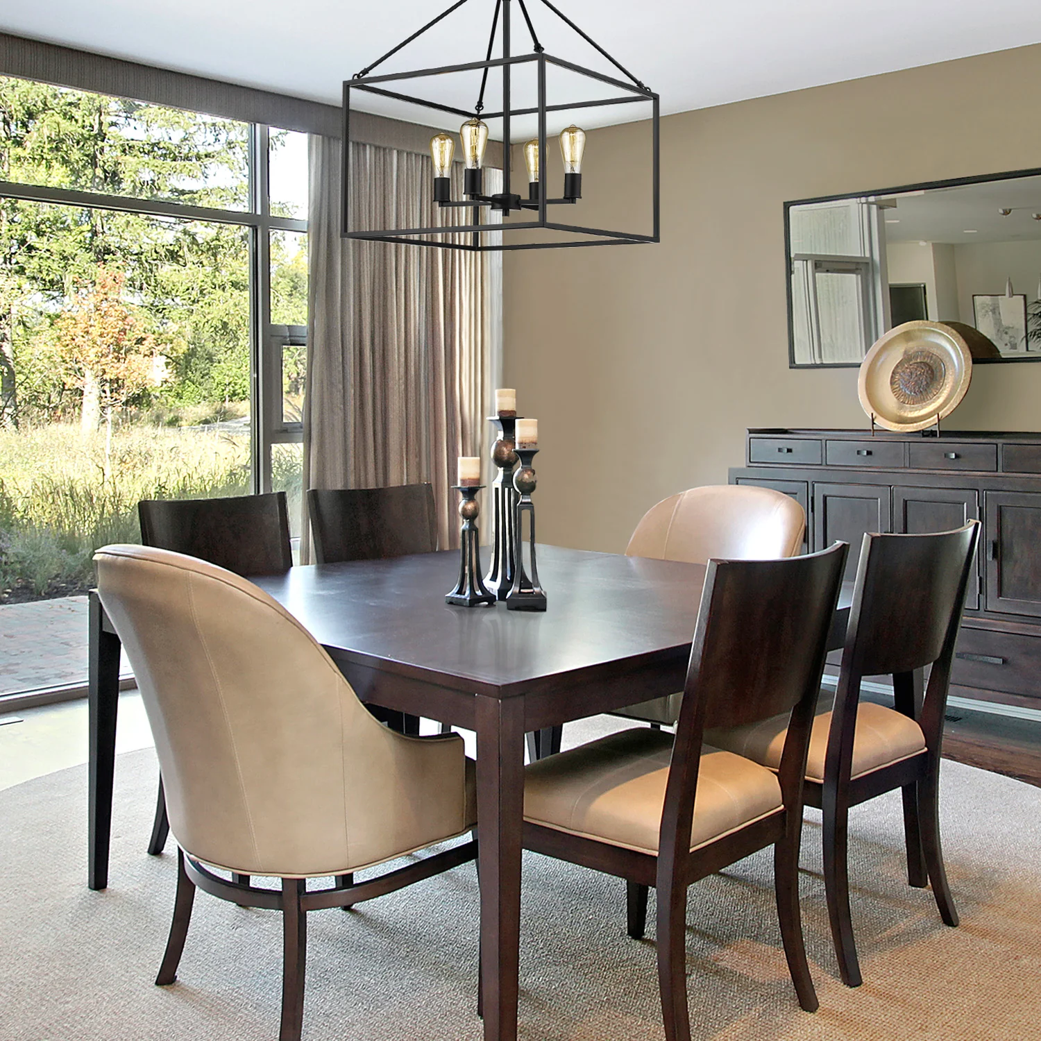 Wesson 4-light Chandelier in Matte Black - Image 4