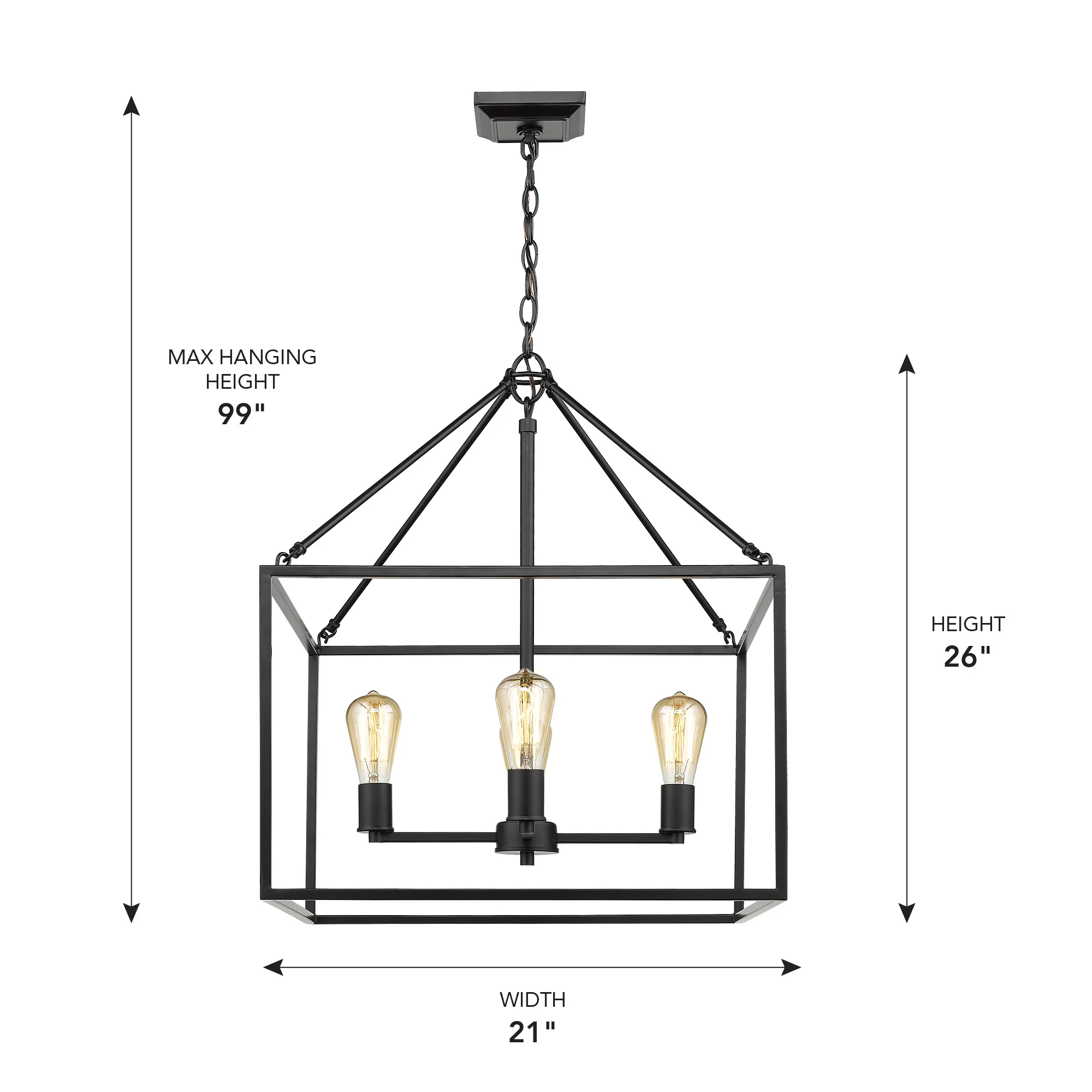 Wesson 4-light Chandelier in Matte Black - Image 5
