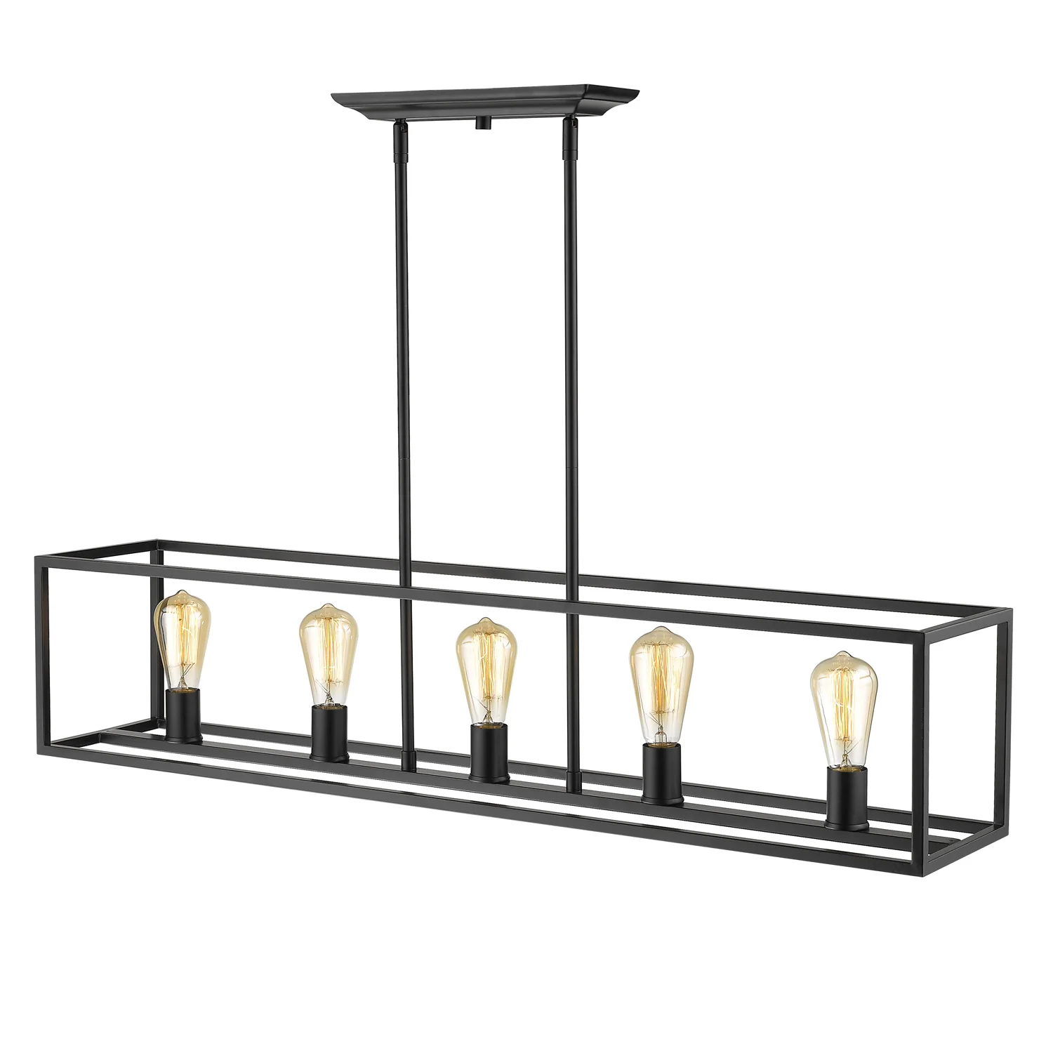 Wesson 5-light Island Light in Matte Black - Image 3