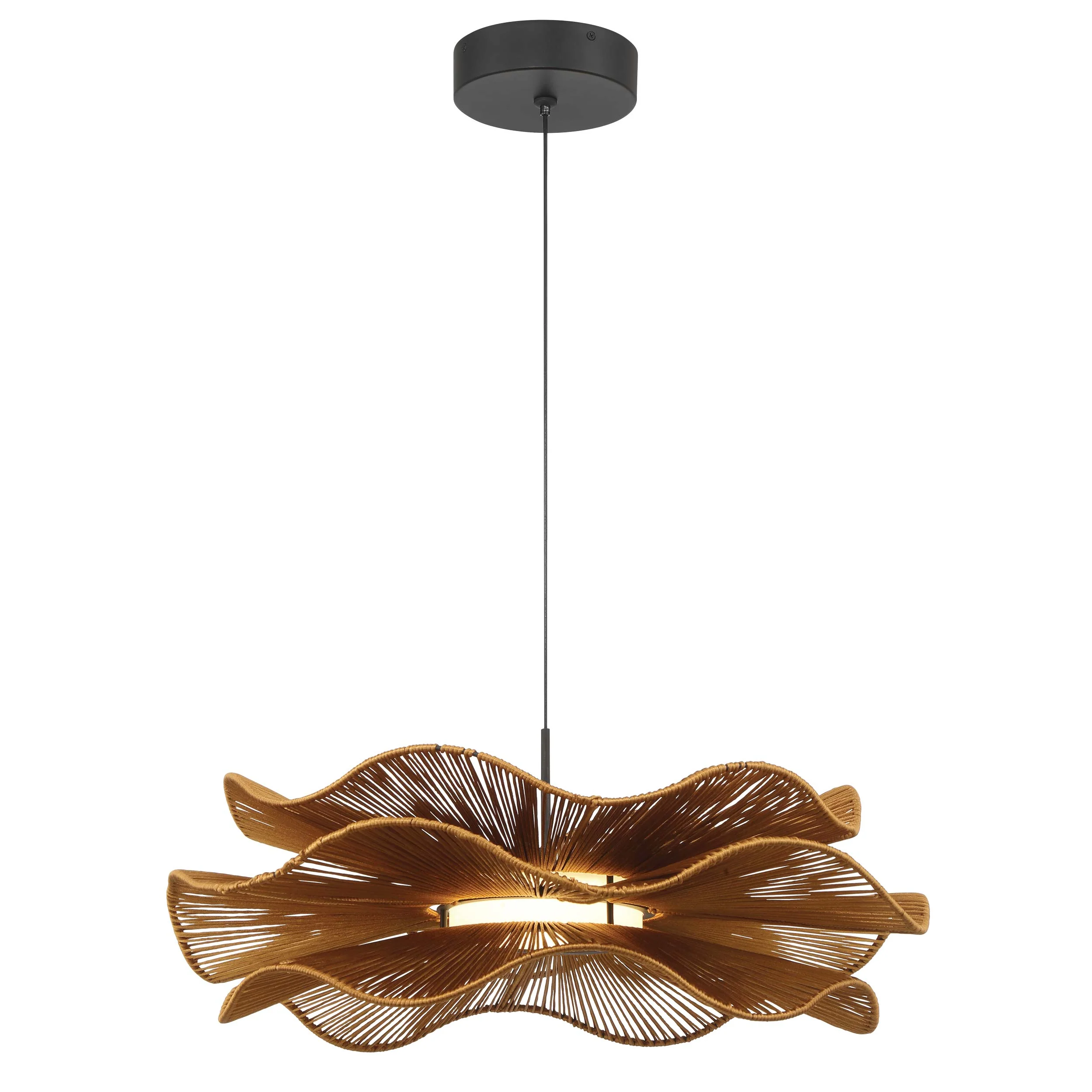 Whisper Integrated LED Pendant in Latte Rope - Image 2