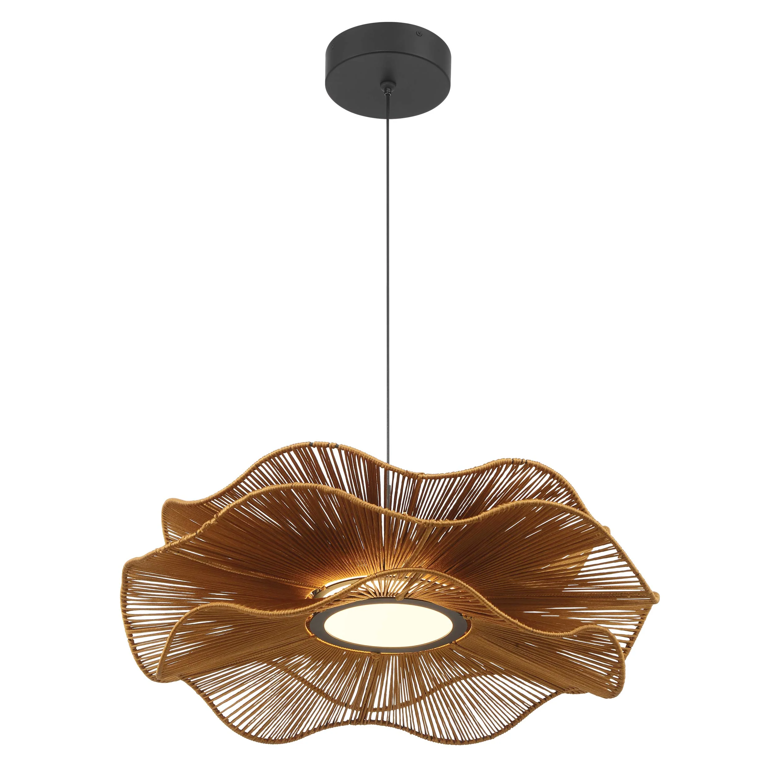 Whisper Integrated LED Pendant in Latte Rope - Image 5