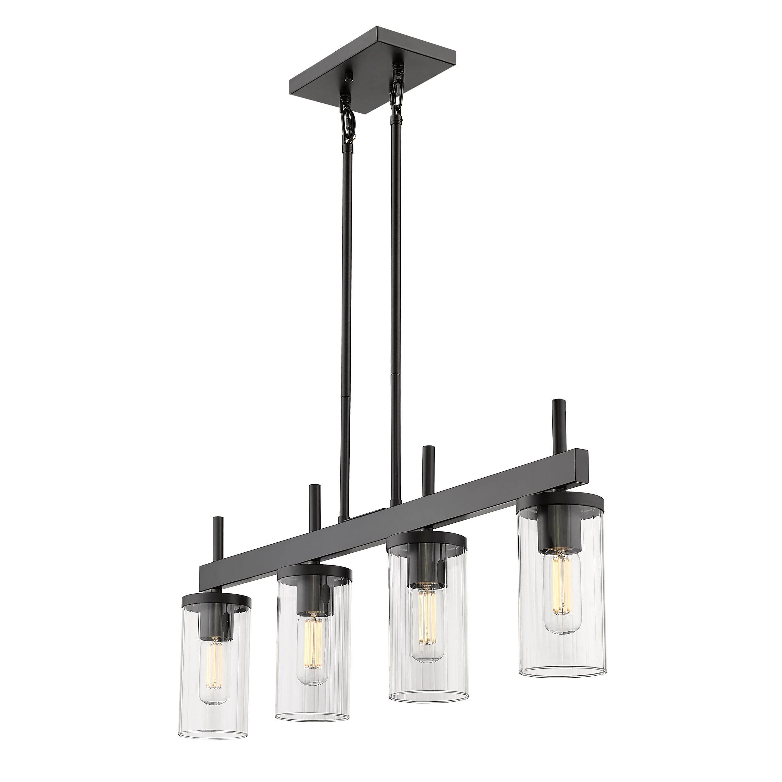 Winslett 4-light Island Light in Matte Black - Image 3