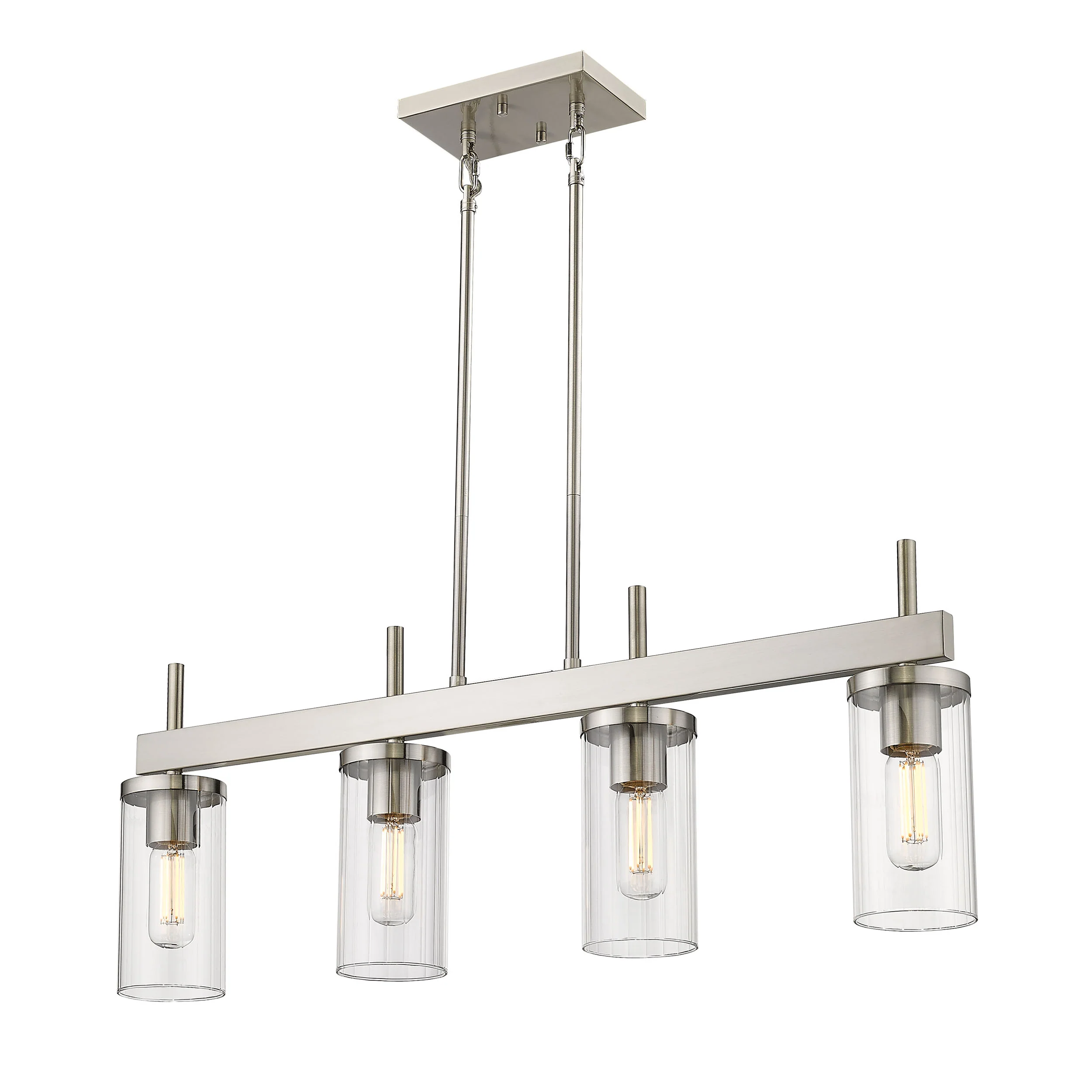 Winslett 4-light Island Light in Pewter