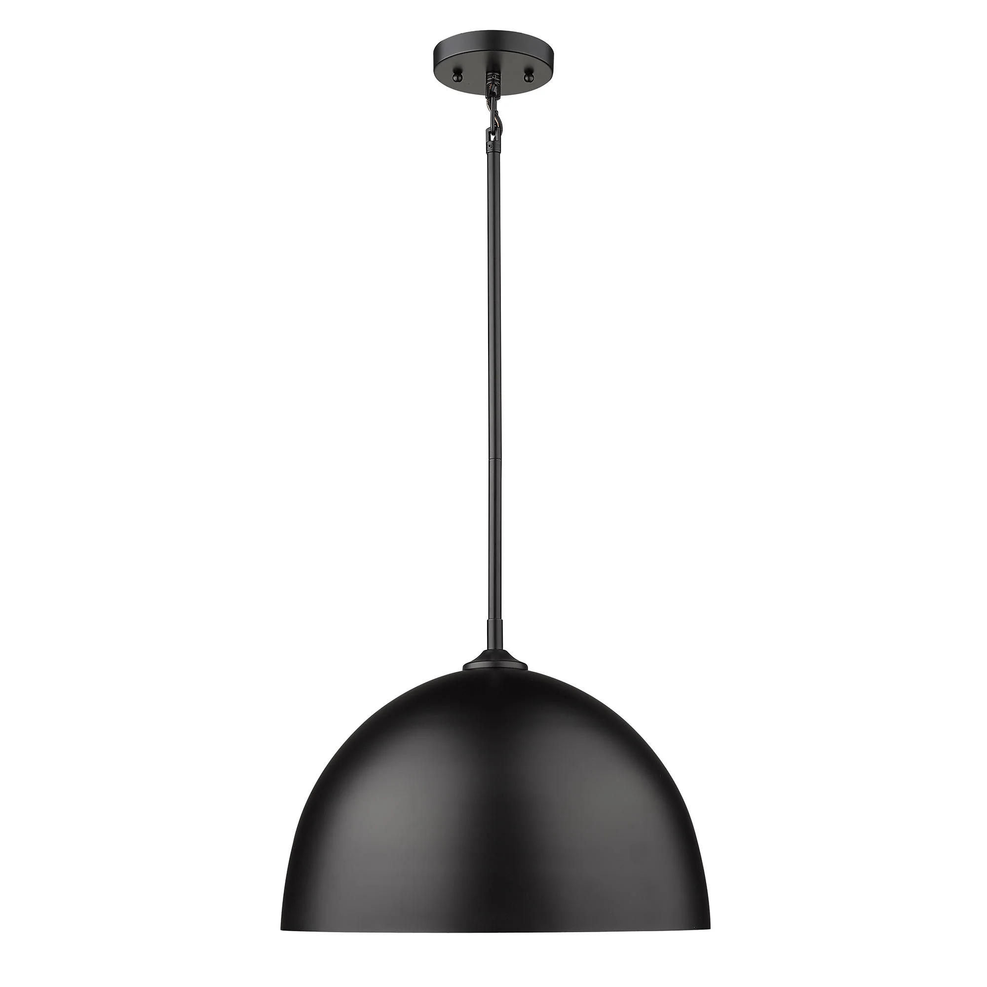 Zoey 1-light 16in Pendant in Matte Black - Image 2