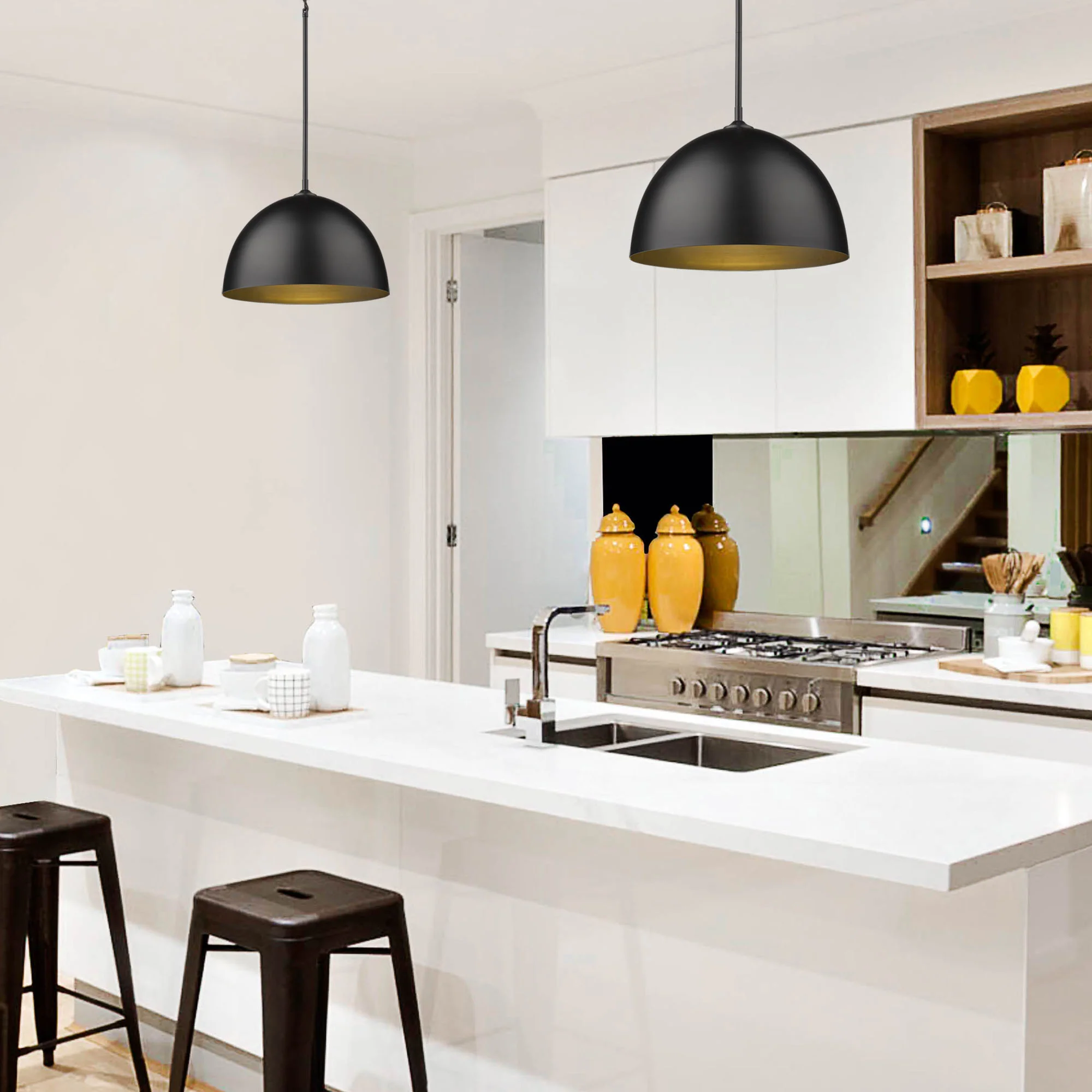 Zoey 1-light 16in Pendant in Matte Black - Image 5