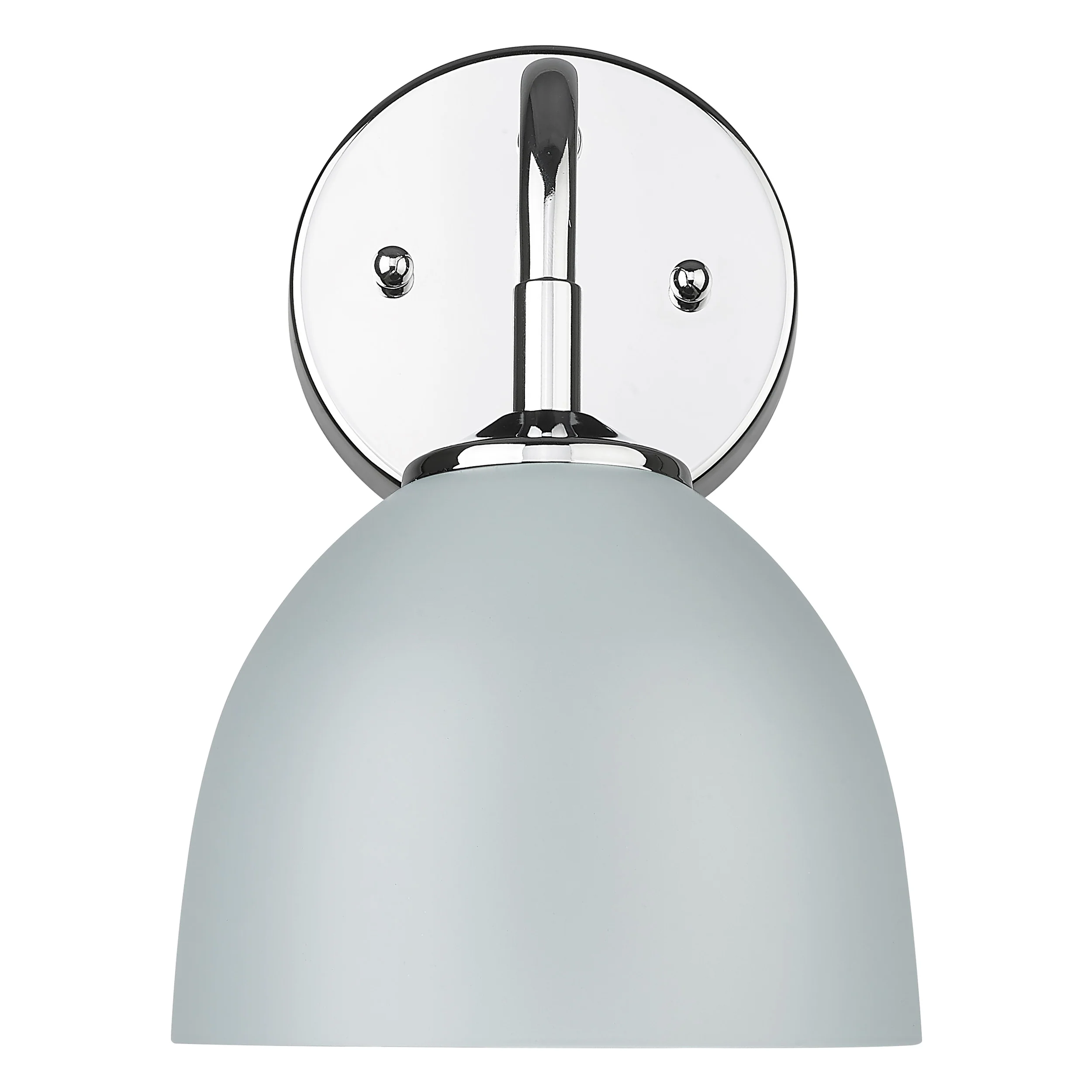 Zoey 1-light Wall Sconce in Chrome and Matte Gray shade - Image 2