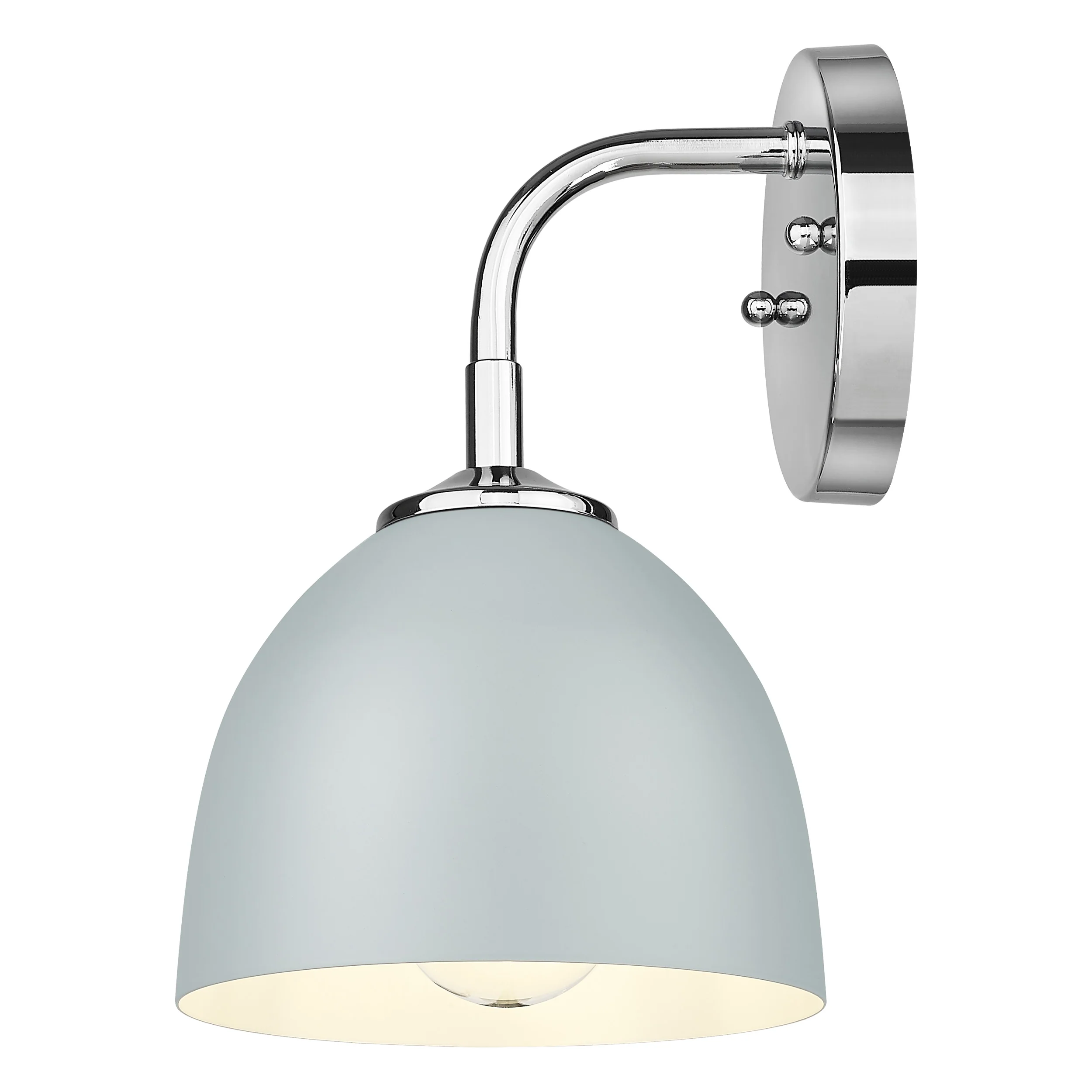 Zoey 1-light Wall Sconce in Chrome and Matte Gray shade - Image 3