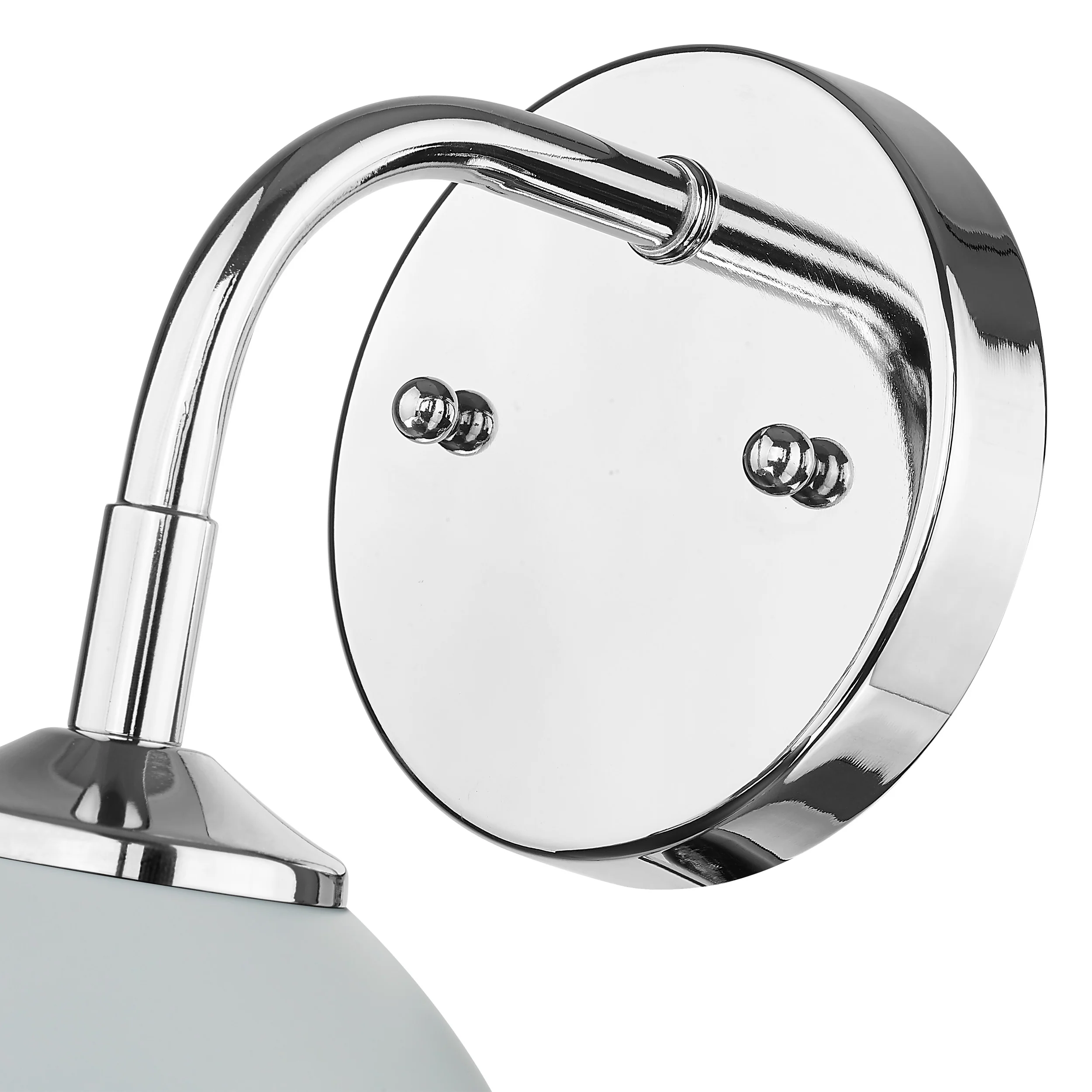 Zoey 1-light Wall Sconce in Chrome and Matte Gray shade - Image 4